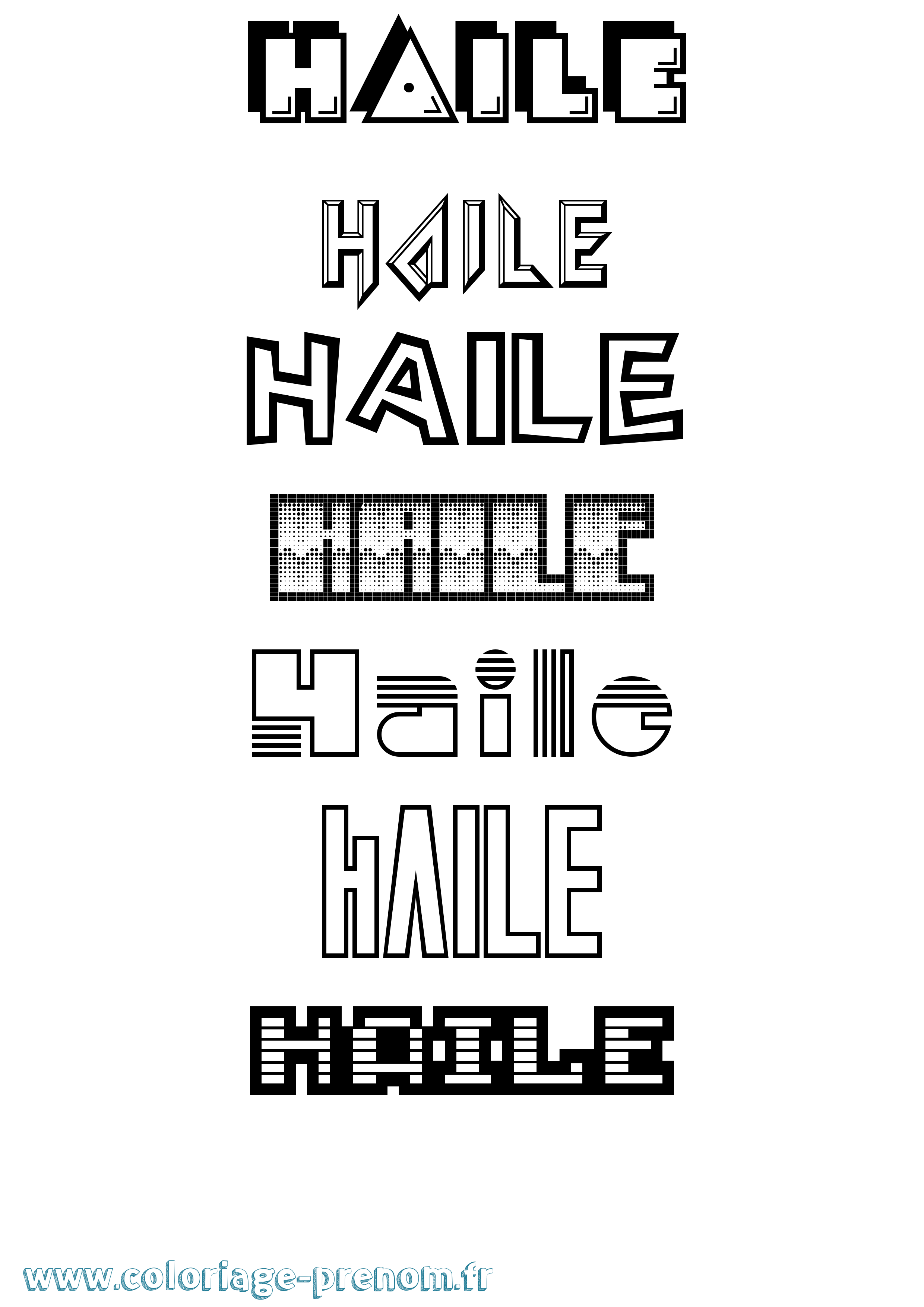 Coloriage Haile Jeux Vidéos Coloriage prénom Haile Jeux Vidéos