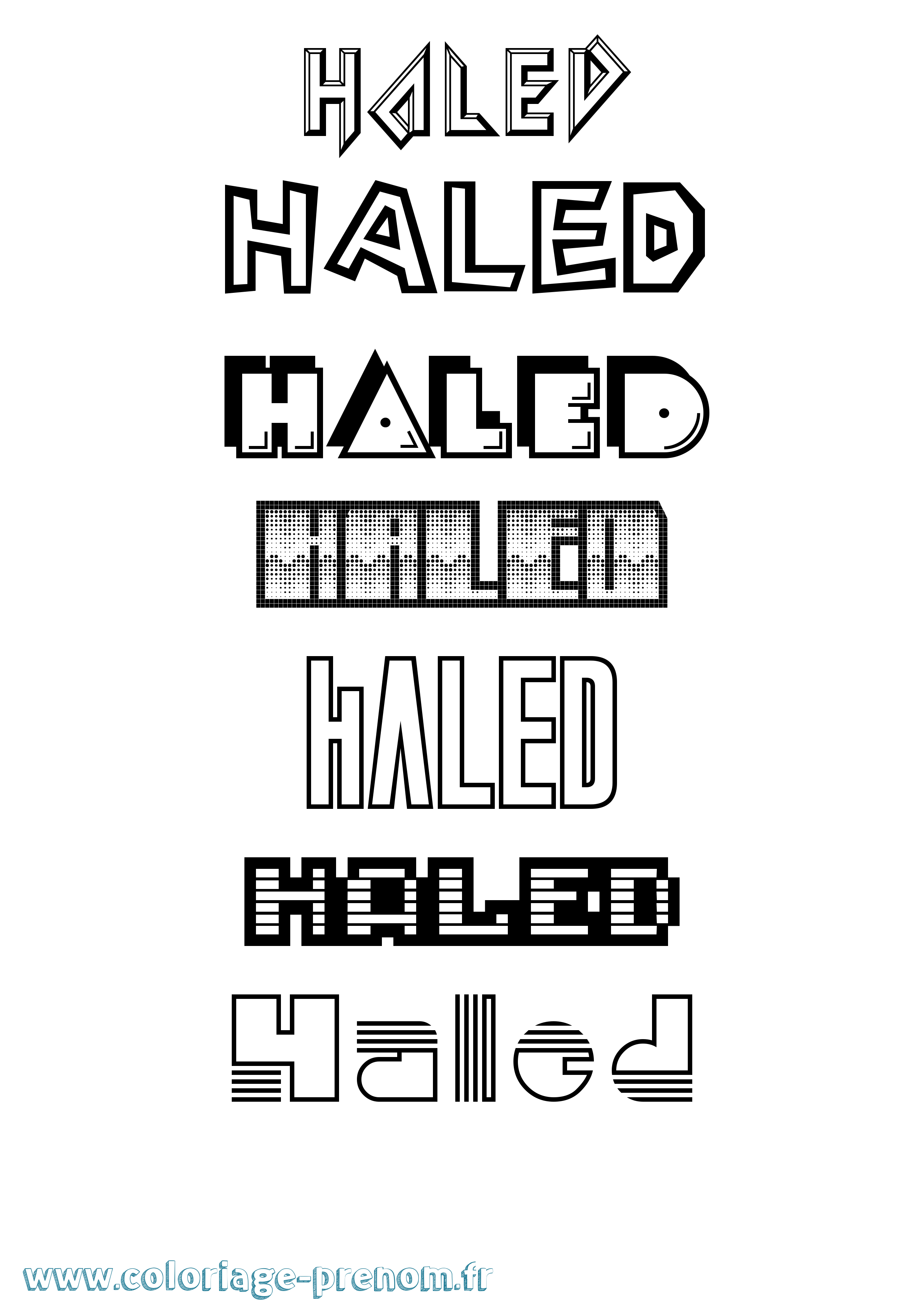 Coloriage Haled Jeux Vidéos Coloriage prénom Haled Jeux Vidéos