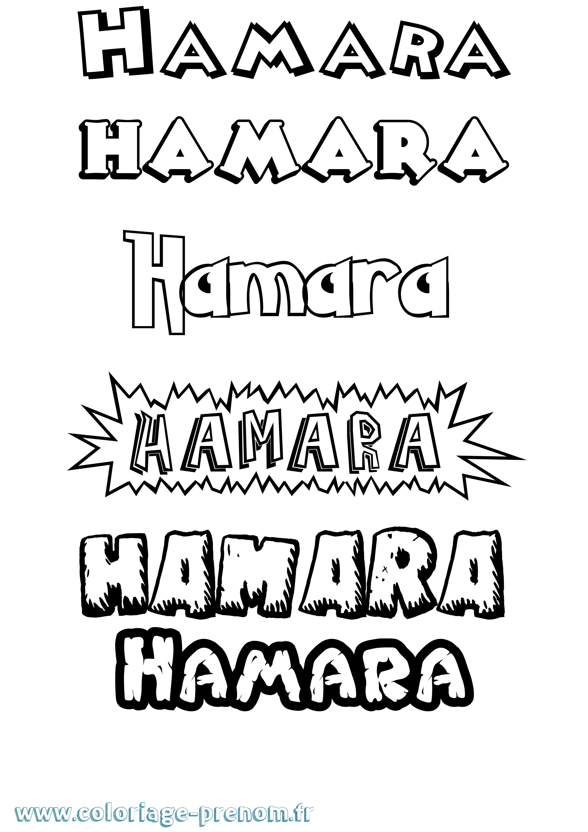 Coloriage Hamara Dessin Animé Coloriage prénom Hamara Dessin Animé