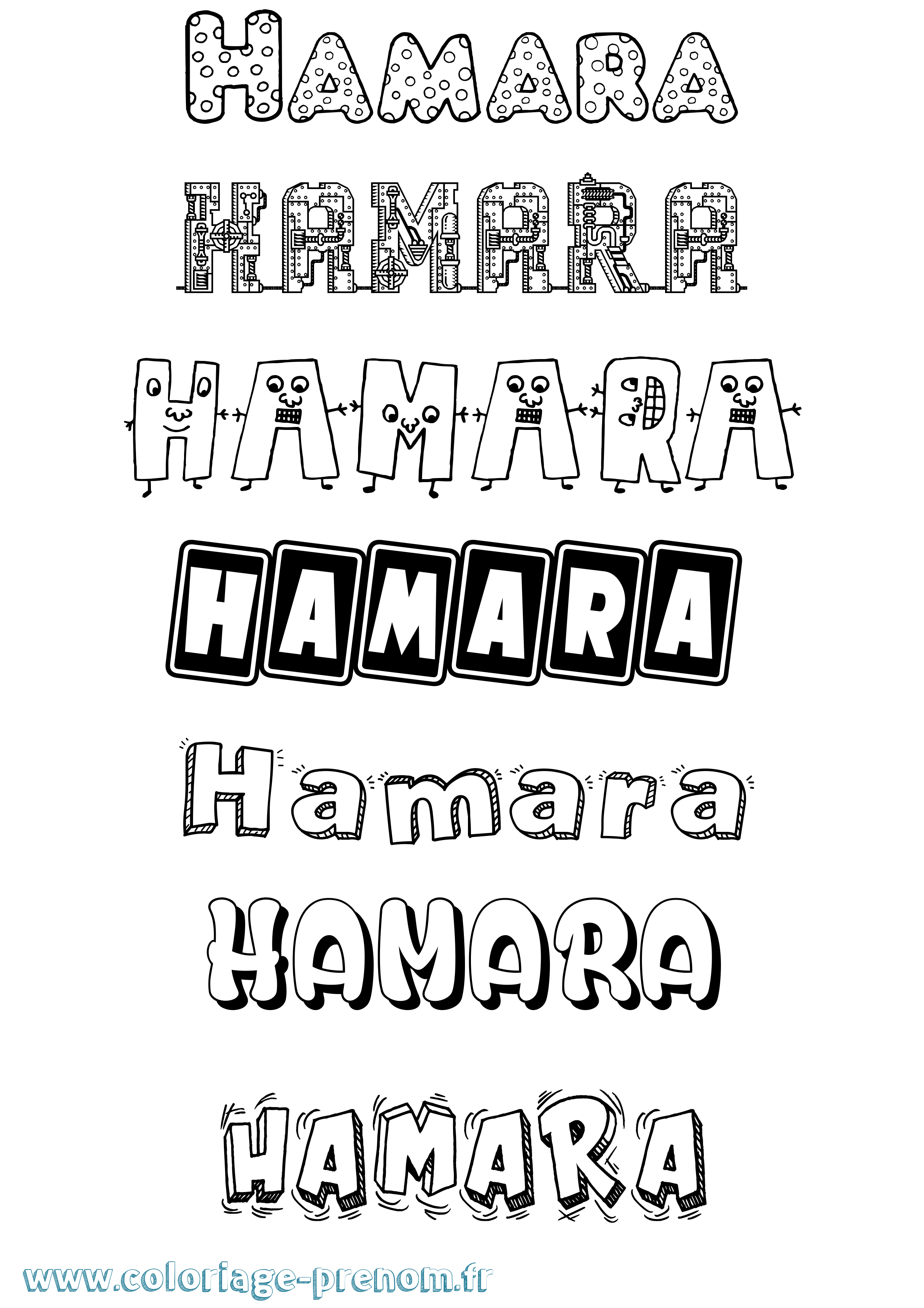 Coloriage Hamara Fun Coloriage prénom Hamara Fun