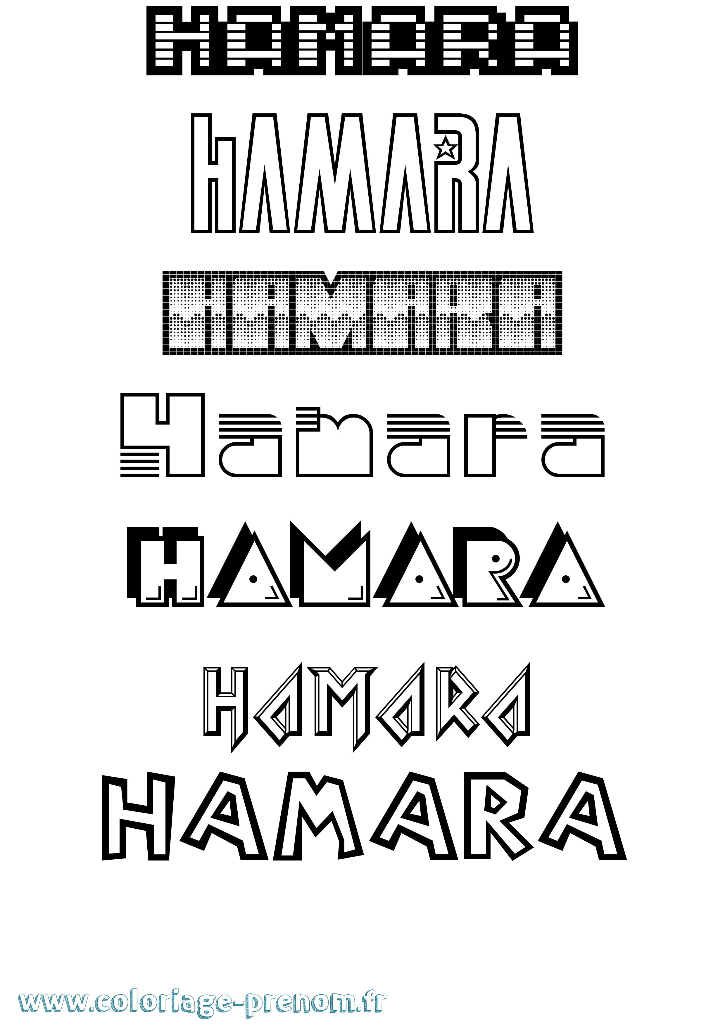 Coloriage Hamara Jeux Vidéos Coloriage prénom Hamara Jeux Vidéos
