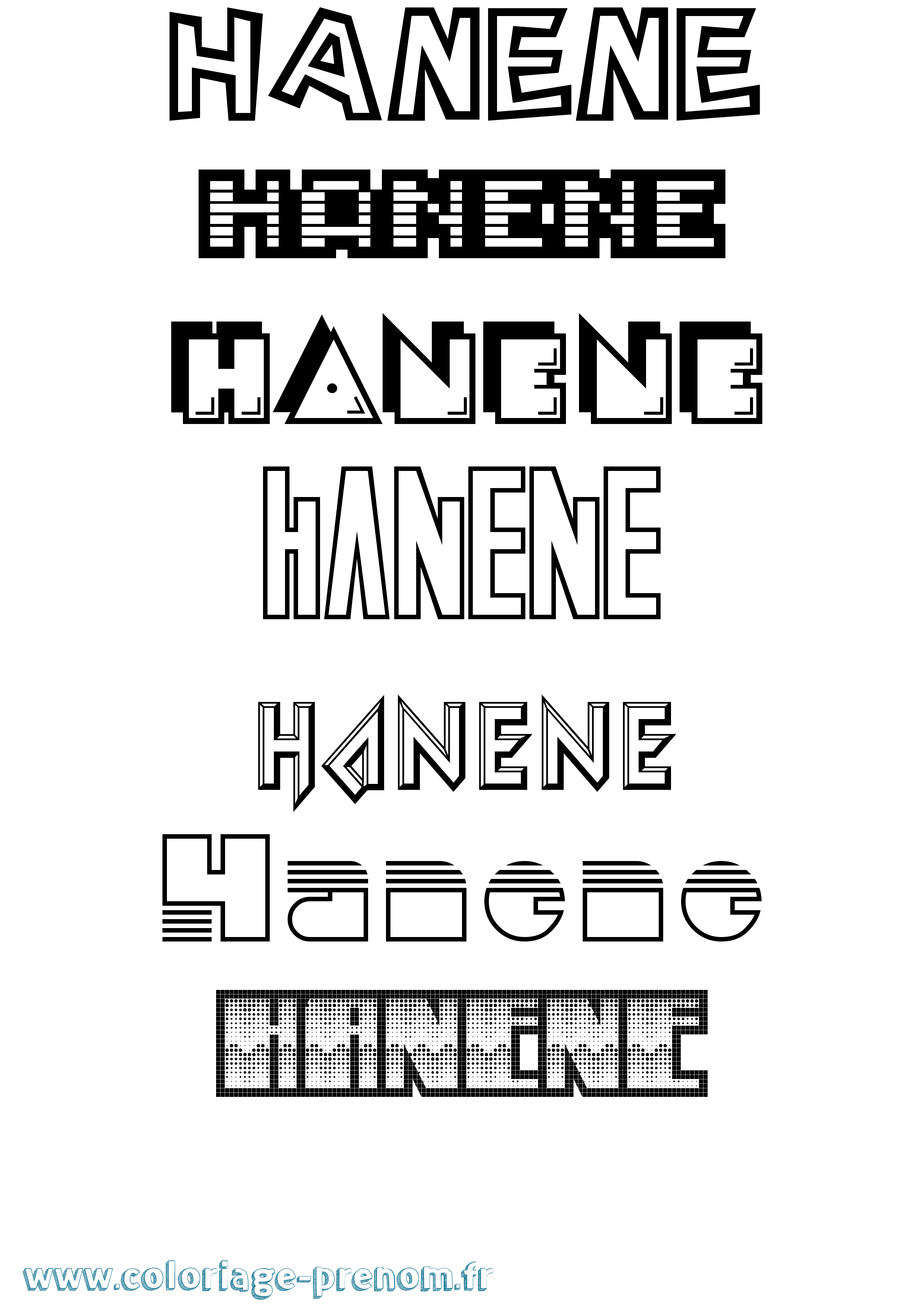 Coloriage Hanene Jeux Vidéos Coloriage prénom Hanene Jeux Vidéos