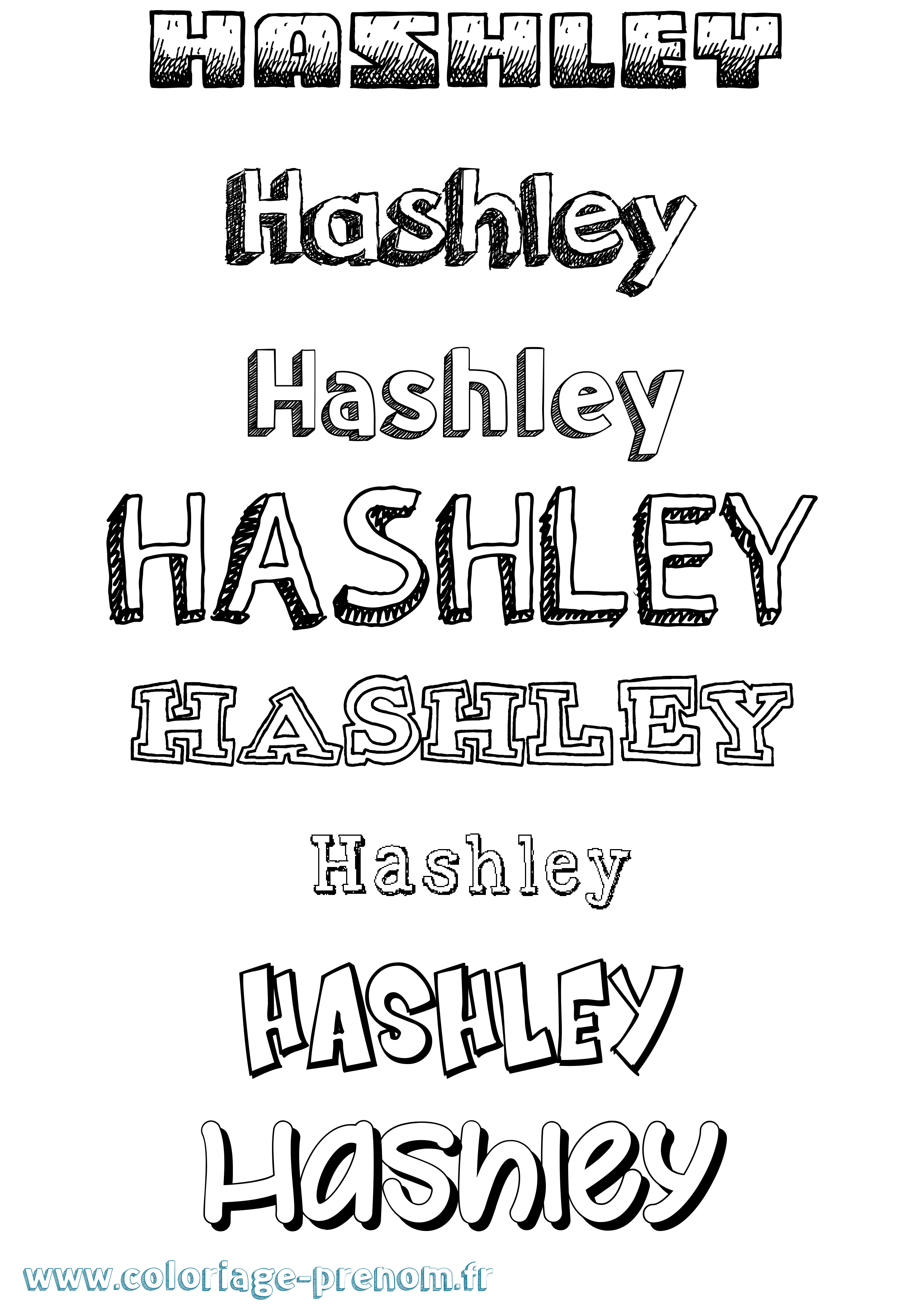 Coloriage Hashley Dessiné Coloriage prénom Hashley Dessiné