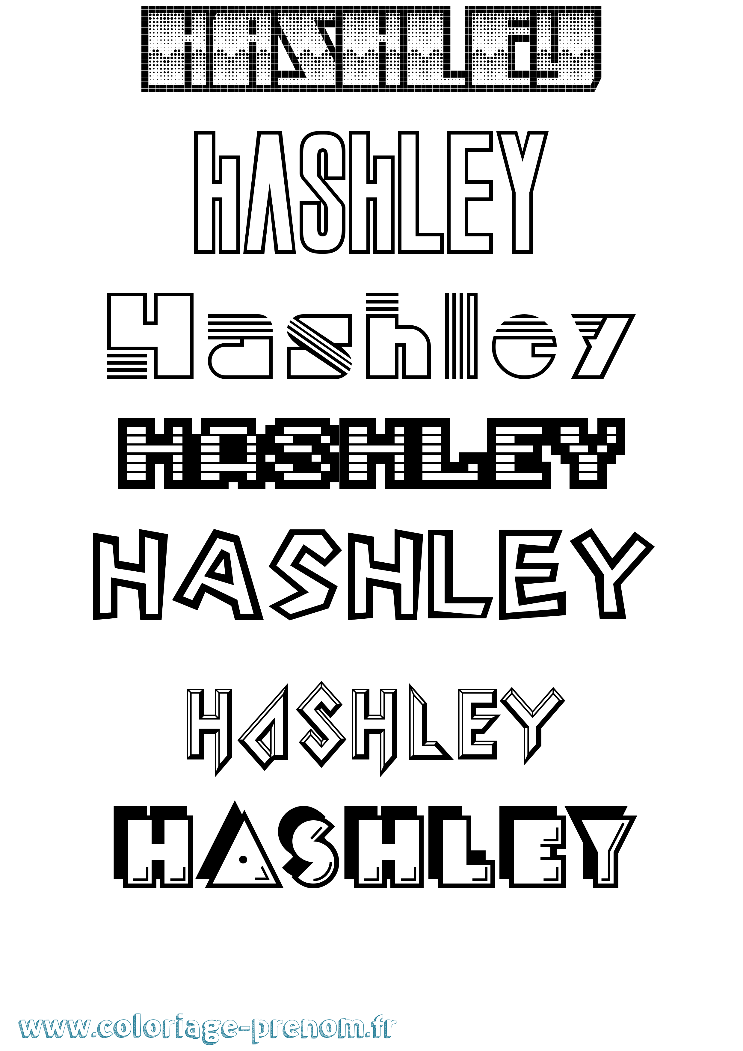 Coloriage Hashley Jeux Vidéos Coloriage prénom Hashley Jeux Vidéos