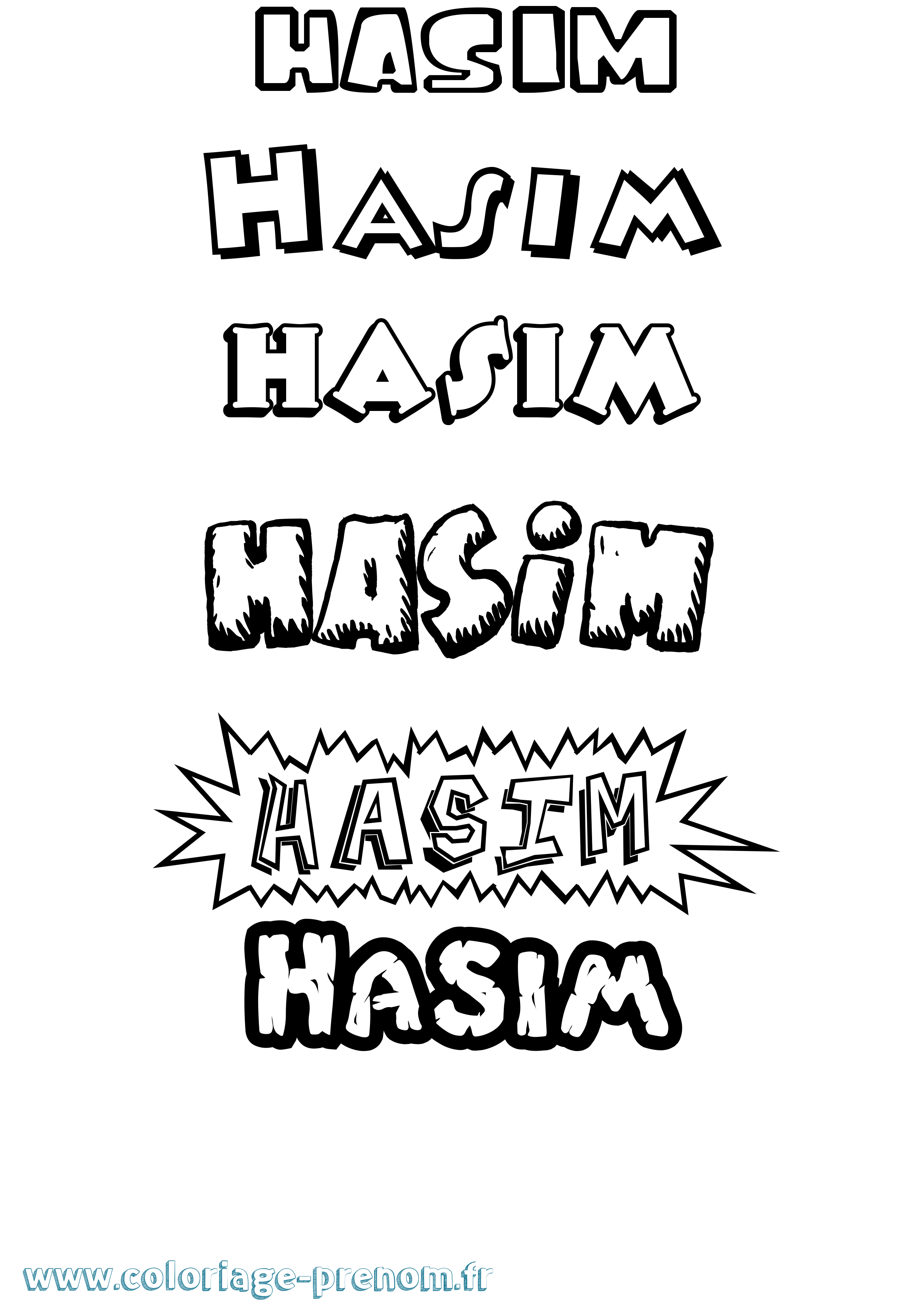 Coloriage Hasim Dessin Animé Coloriage prénom Hasim Dessin Animé