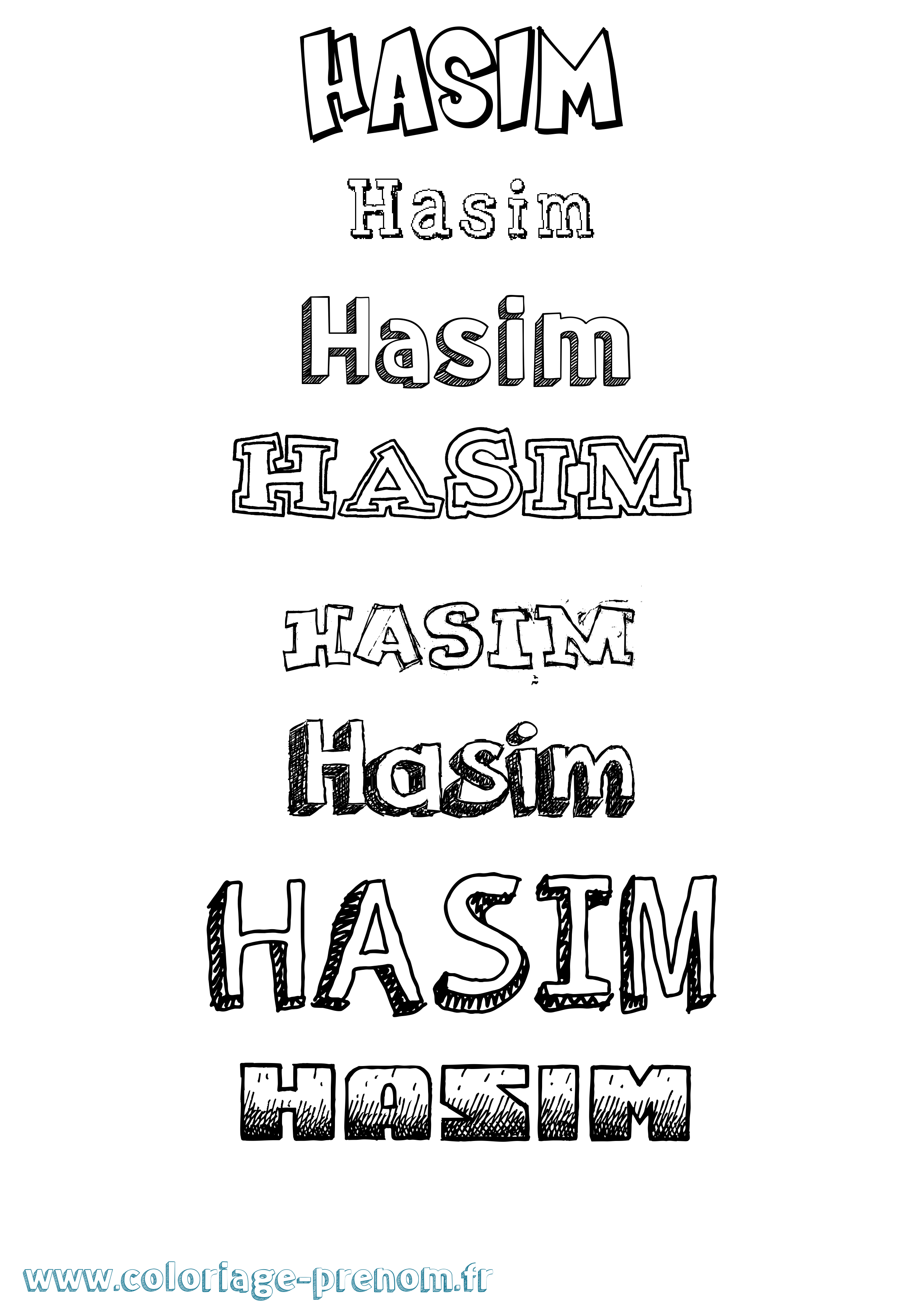 Coloriage Hasim Dessiné Coloriage prénom Hasim Dessiné