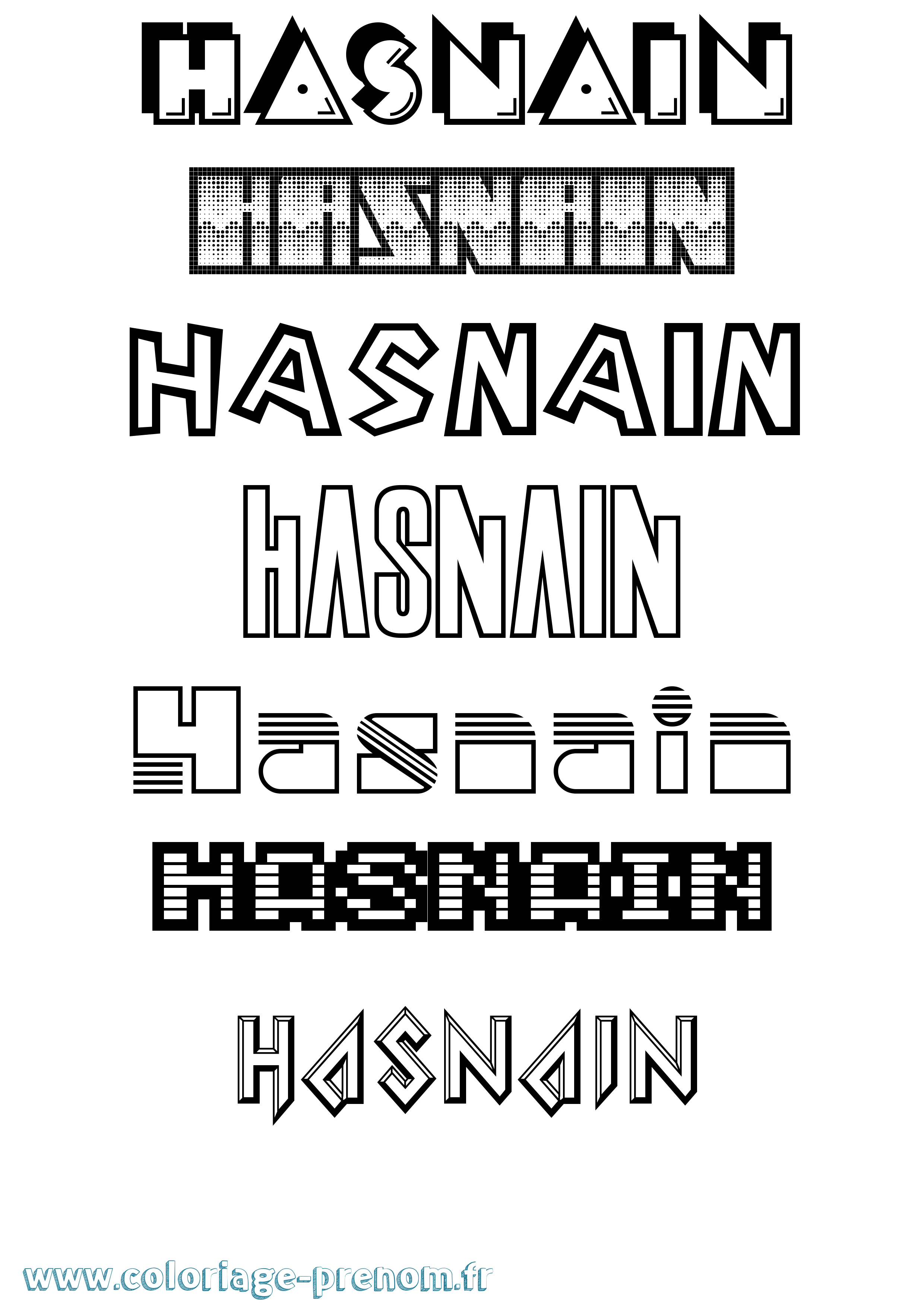 Coloriage Hasnain Jeux Vidéos Coloriage prénom Hasnain Jeux Vidéos