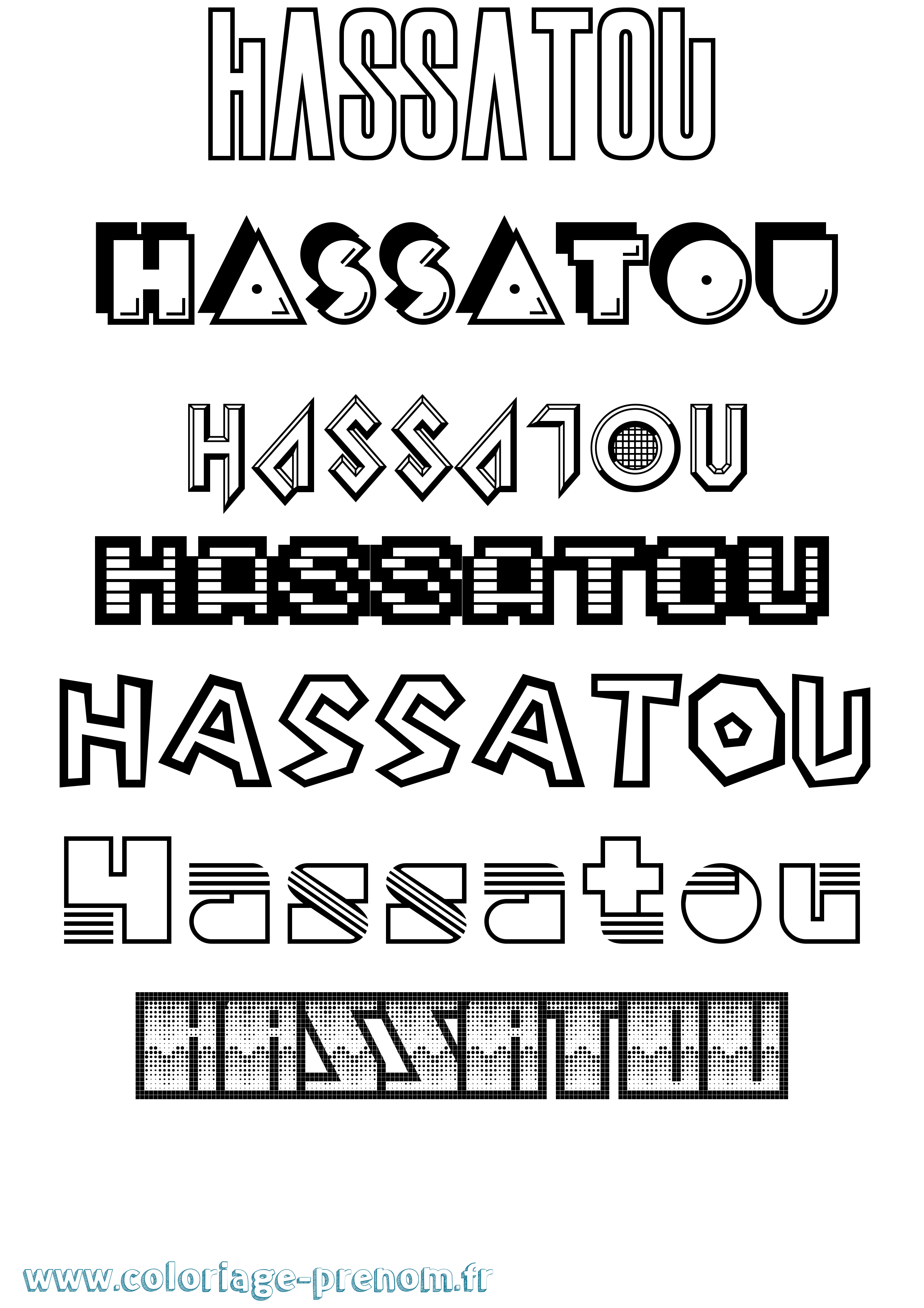 Coloriage Hassatou Jeux Vidéos Coloriage prénom Hassatou Jeux Vidéos