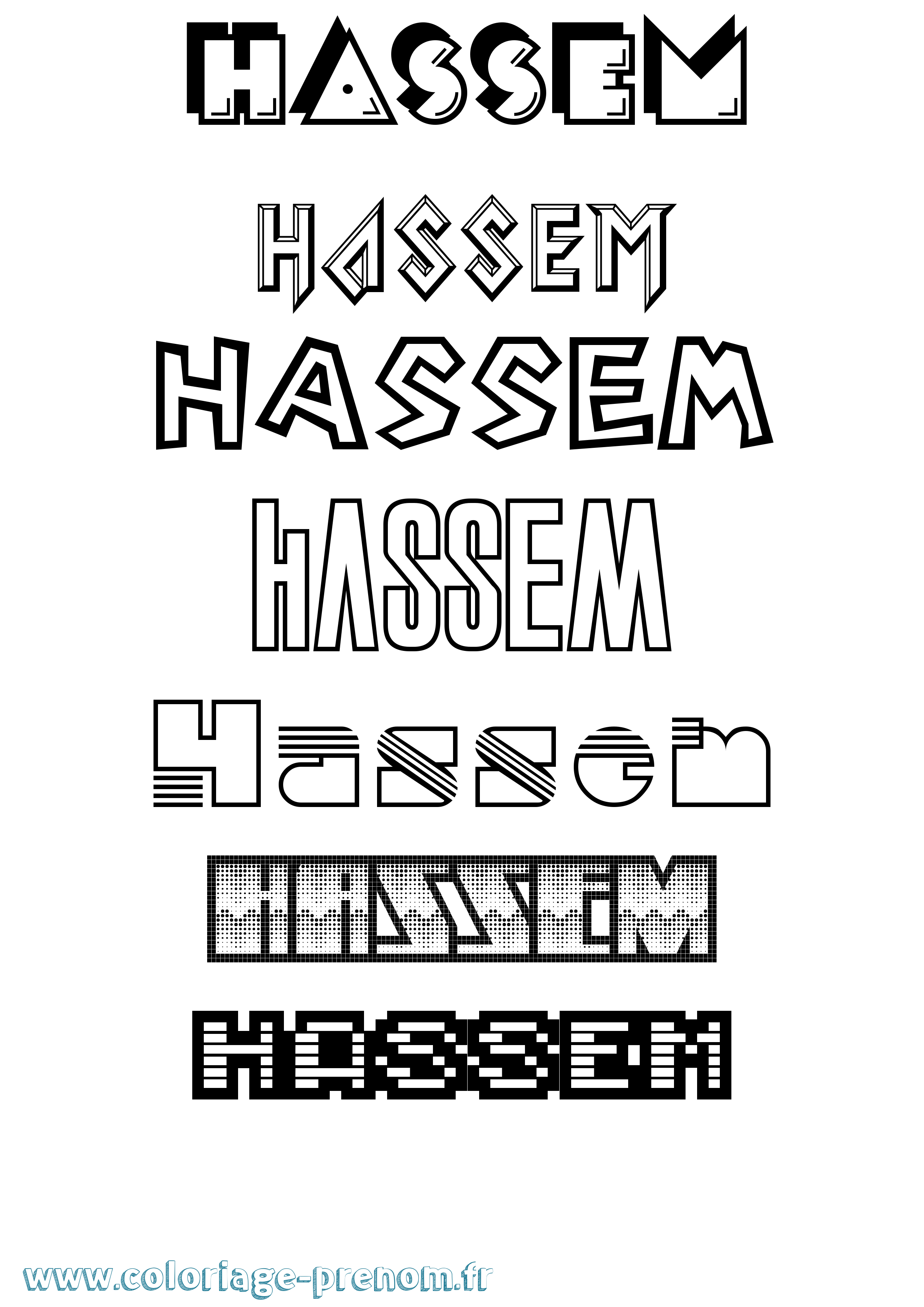 Coloriage Hassem Jeux Vidéos Coloriage prénom Hassem Jeux Vidéos