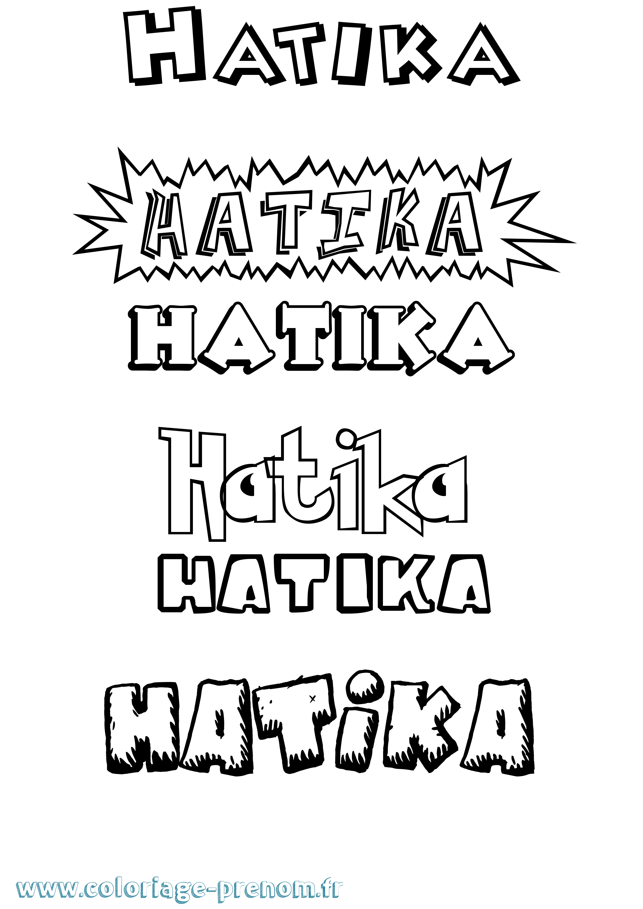 Coloriage Hatika Dessin Animé Coloriage prénom Hatika Dessin Animé