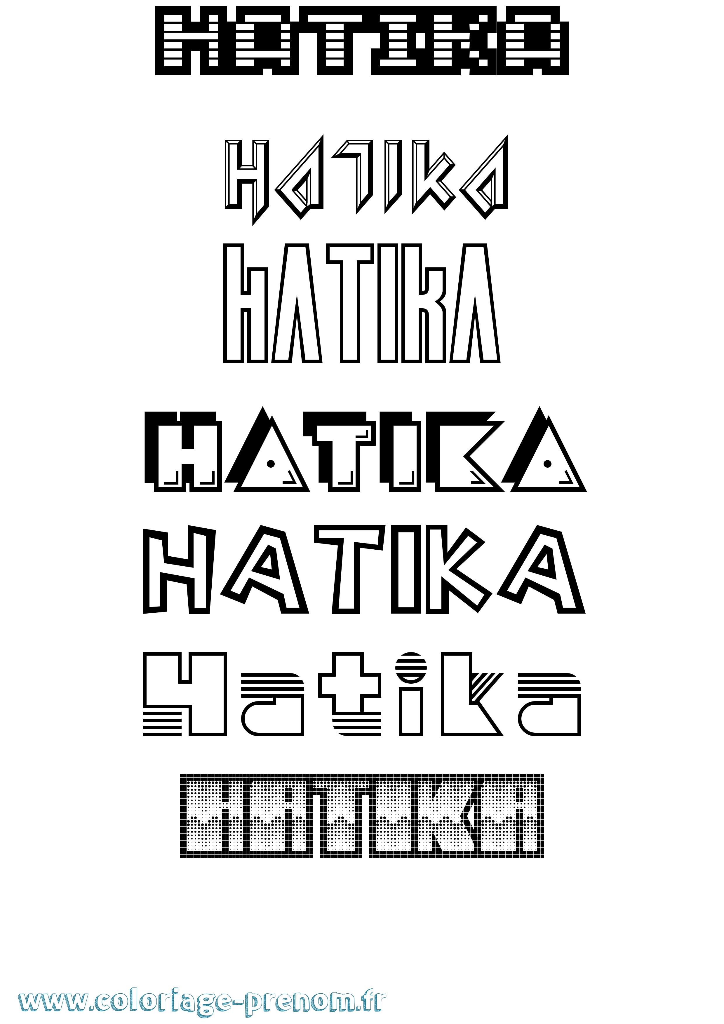 Coloriage Hatika Jeux Vidéos Coloriage prénom Hatika Jeux Vidéos