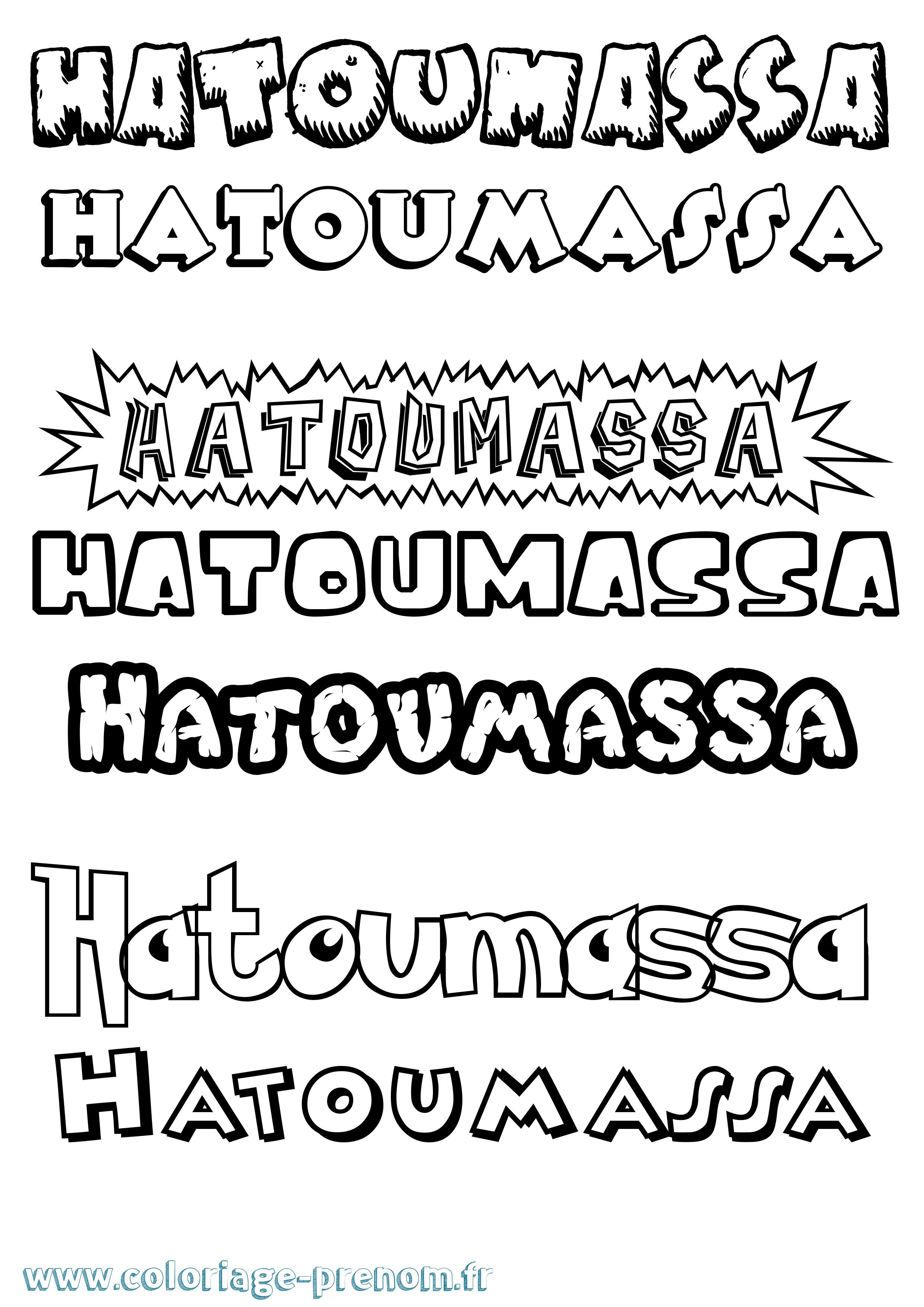 Coloriage Hatoumassa Dessin Animé Coloriage prénom Hatoumassa Dessin Animé