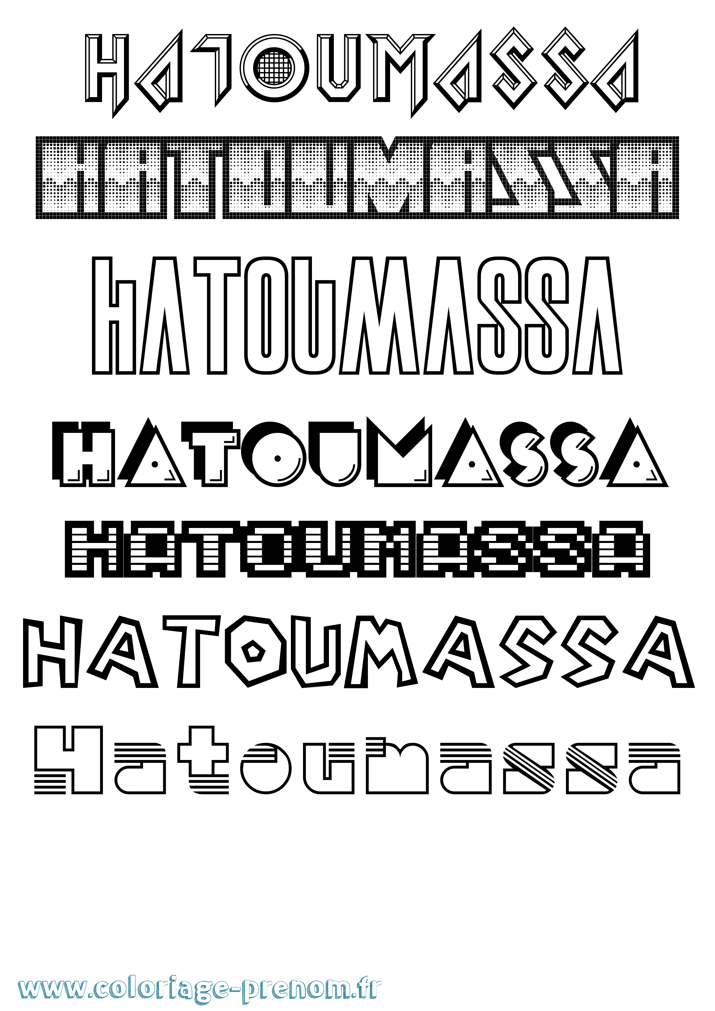 Coloriage Hatoumassa Jeux Vidéos Coloriage prénom Hatoumassa Jeux Vidéos