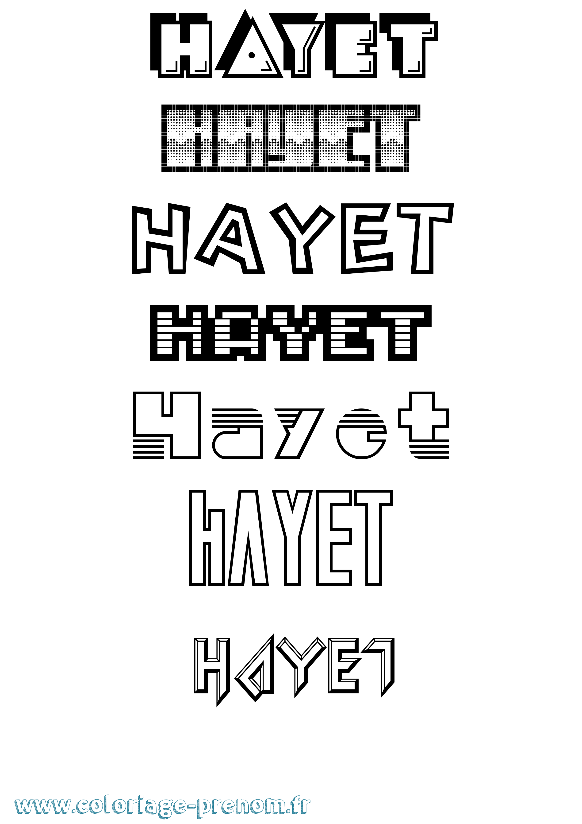 Coloriage Hayet Jeux Vidéos Coloriage prénom Hayet Jeux Vidéos