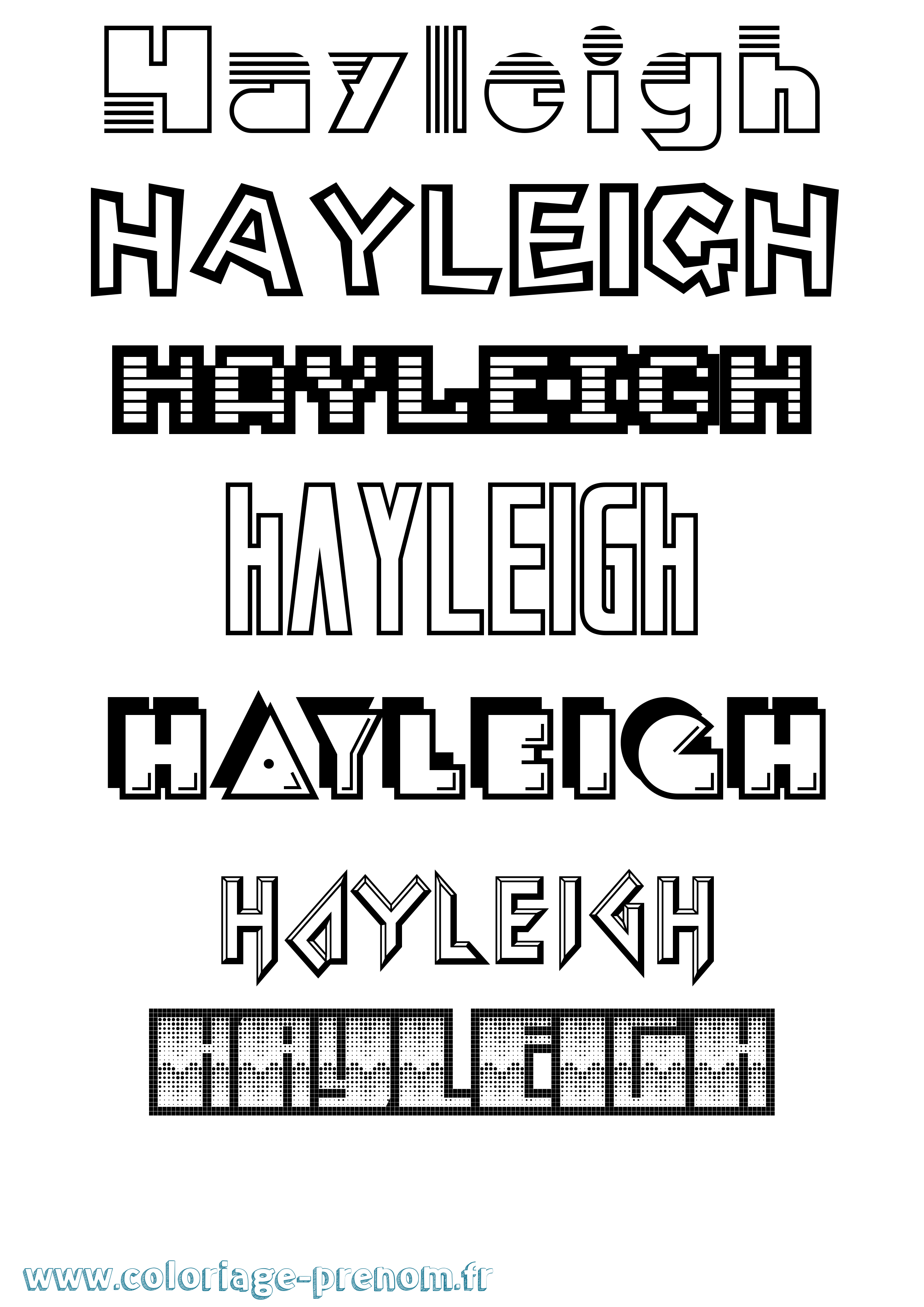 Coloriage Hayleigh Jeux Vidéos Coloriage prénom Hayleigh Jeux Vidéos