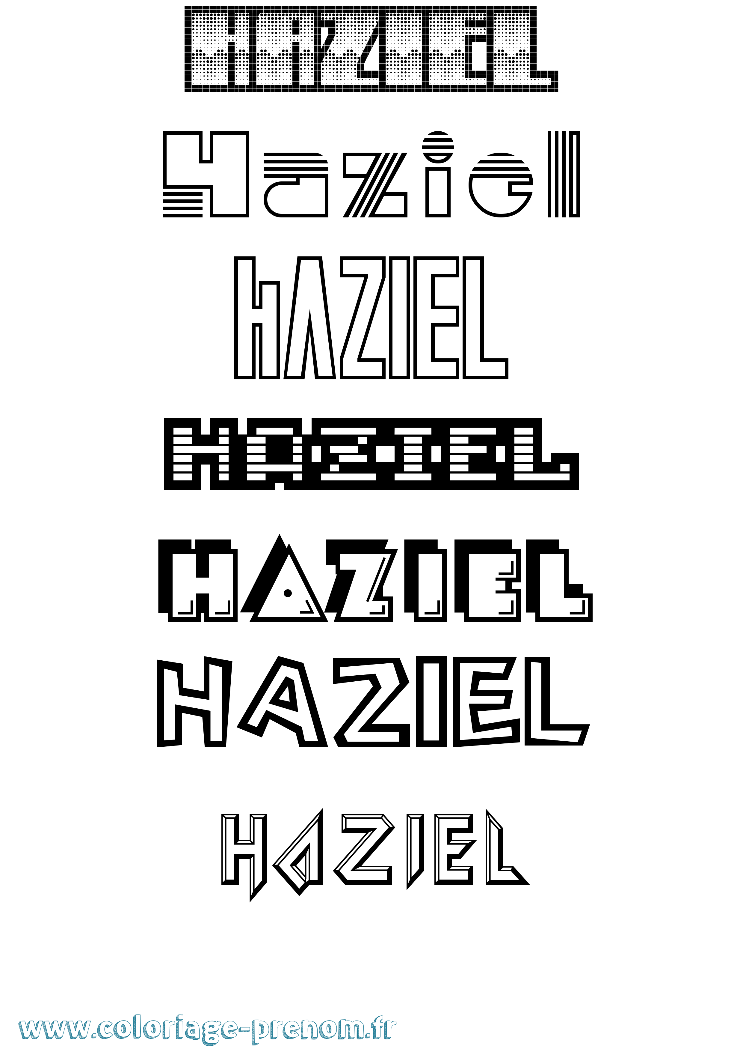 Coloriage Haziel Jeux Vidéos Coloriage prénom Haziel Jeux Vidéos