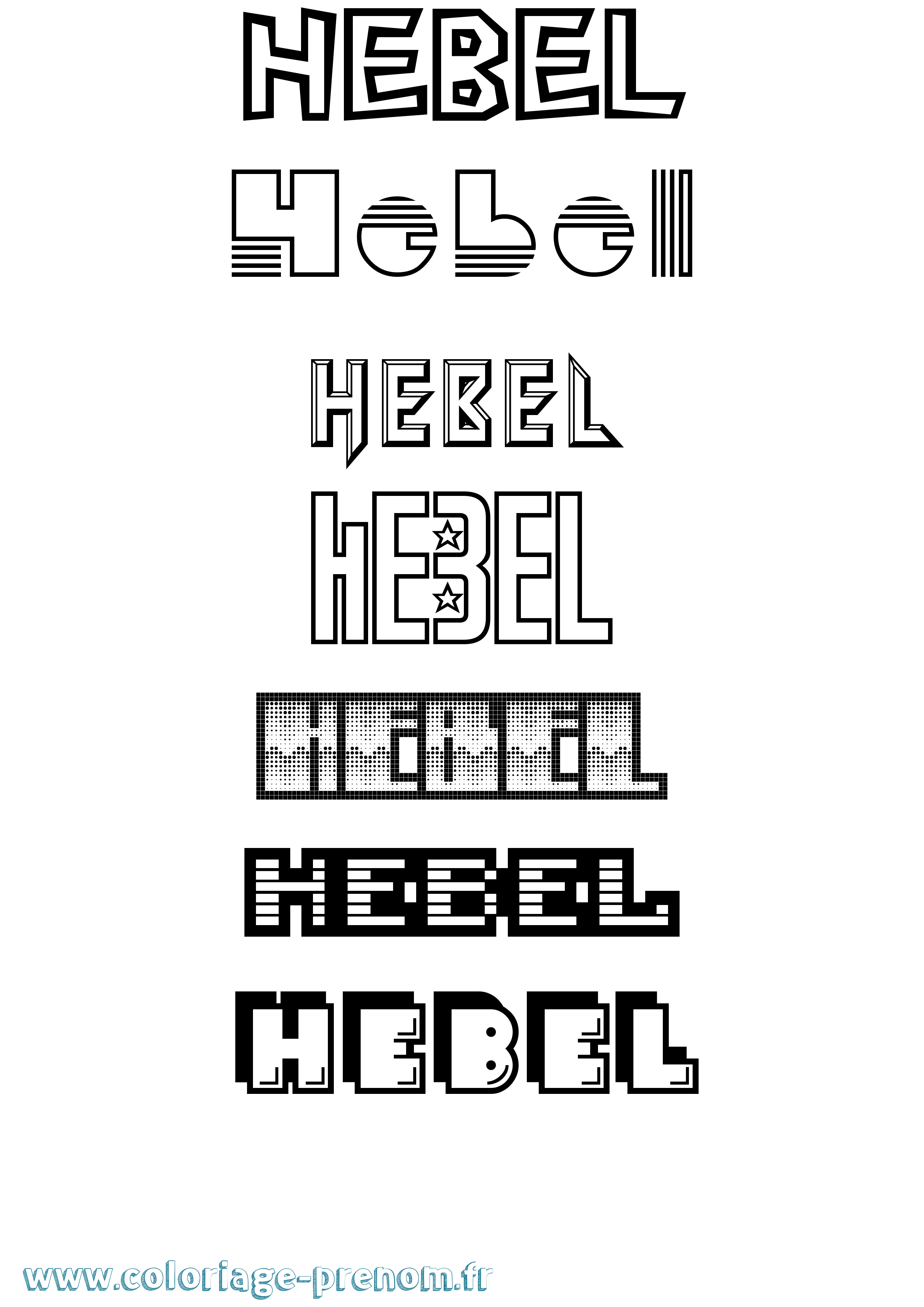 Coloriage Hebel Jeux Vidéos Coloriage prénom Hebel Jeux Vidéos