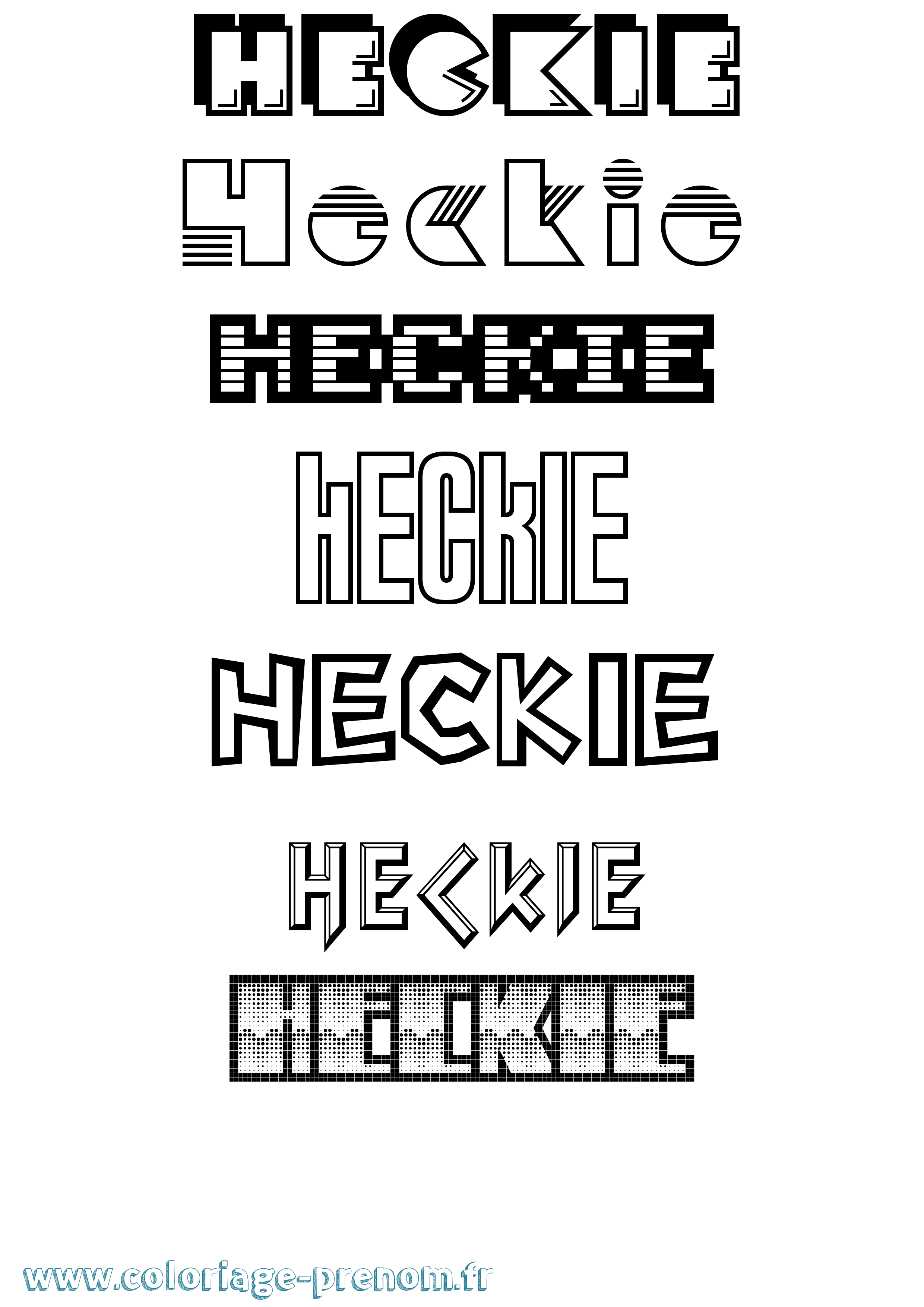 Coloriage Heckie Jeux Vidéos Coloriage prénom Heckie Jeux Vidéos