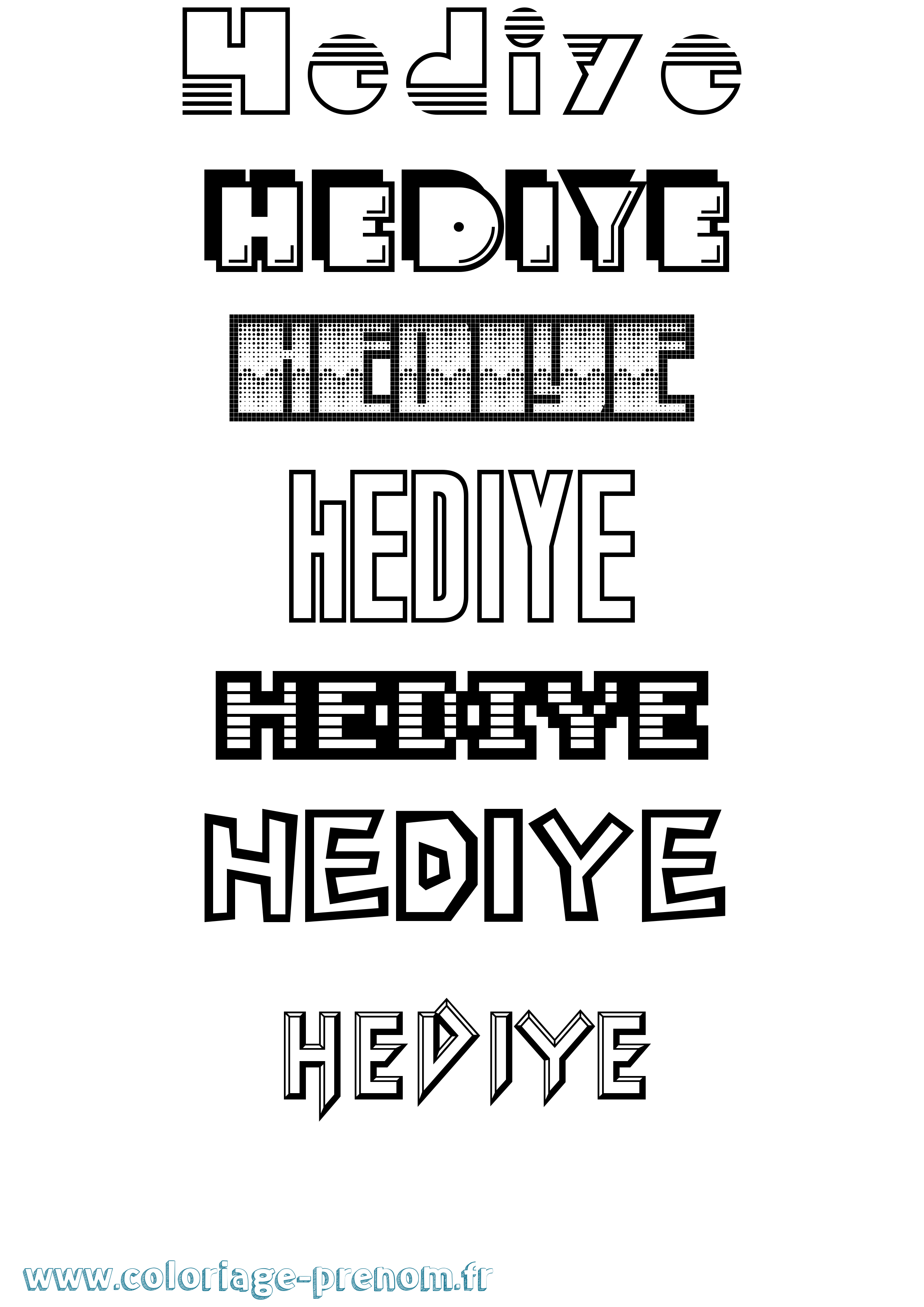 Coloriage Hediye Jeux Vidéos Coloriage prénom Hediye Jeux Vidéos