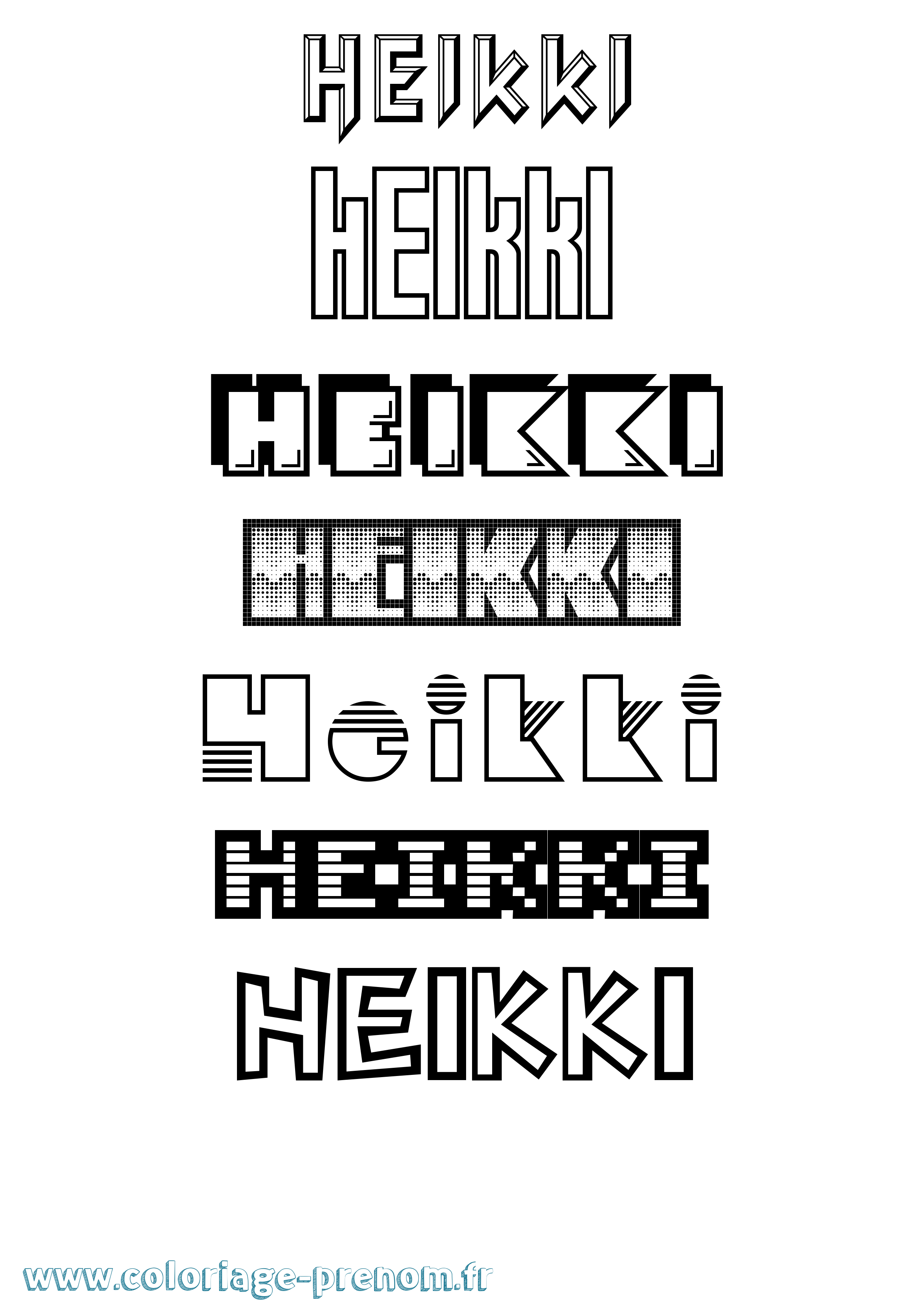 Coloriage Heikki Jeux Vidéos Coloriage prénom Heikki Jeux Vidéos