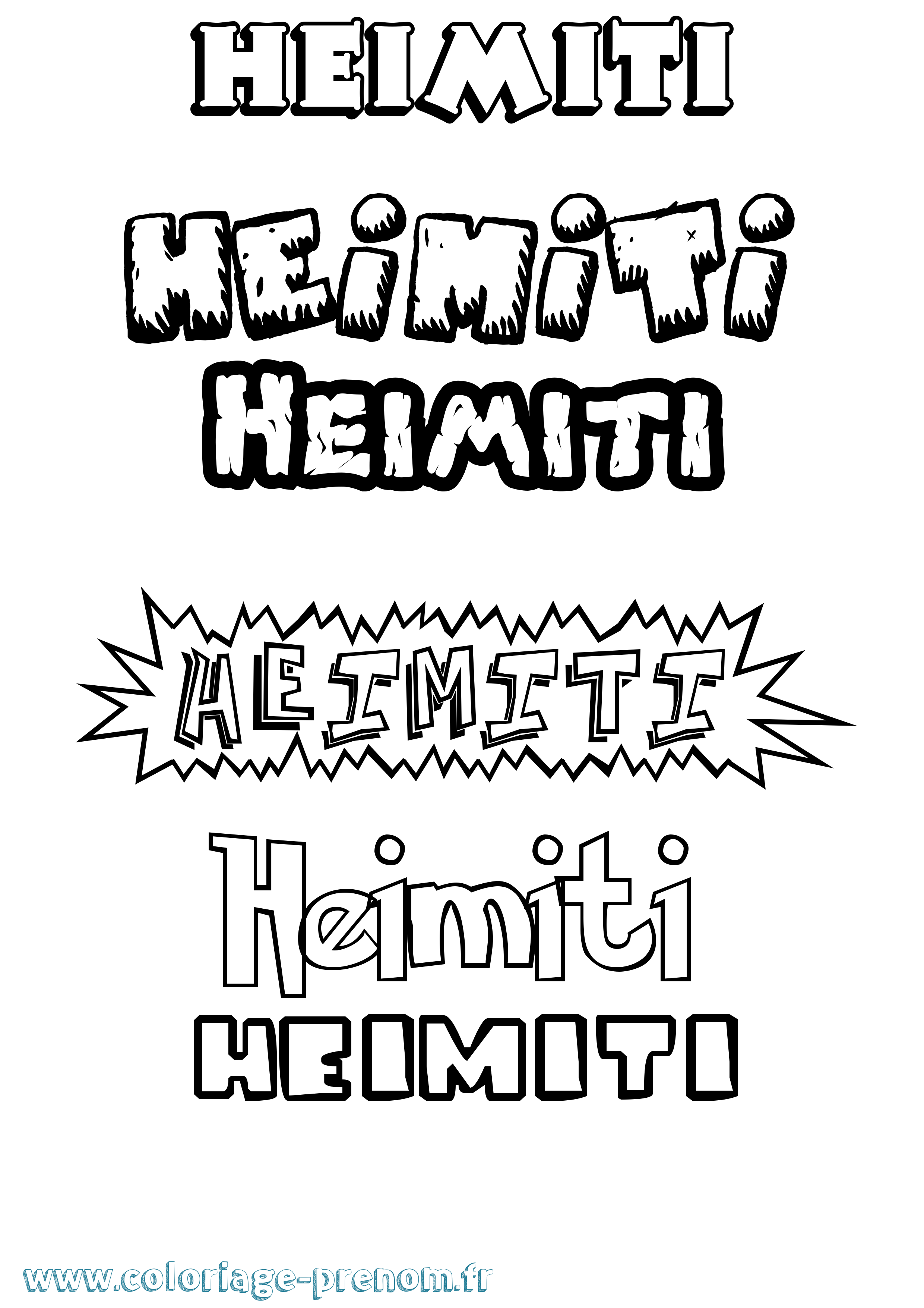 Coloriage Heimiti Dessin Animé Coloriage prénom Heimiti Dessin Animé