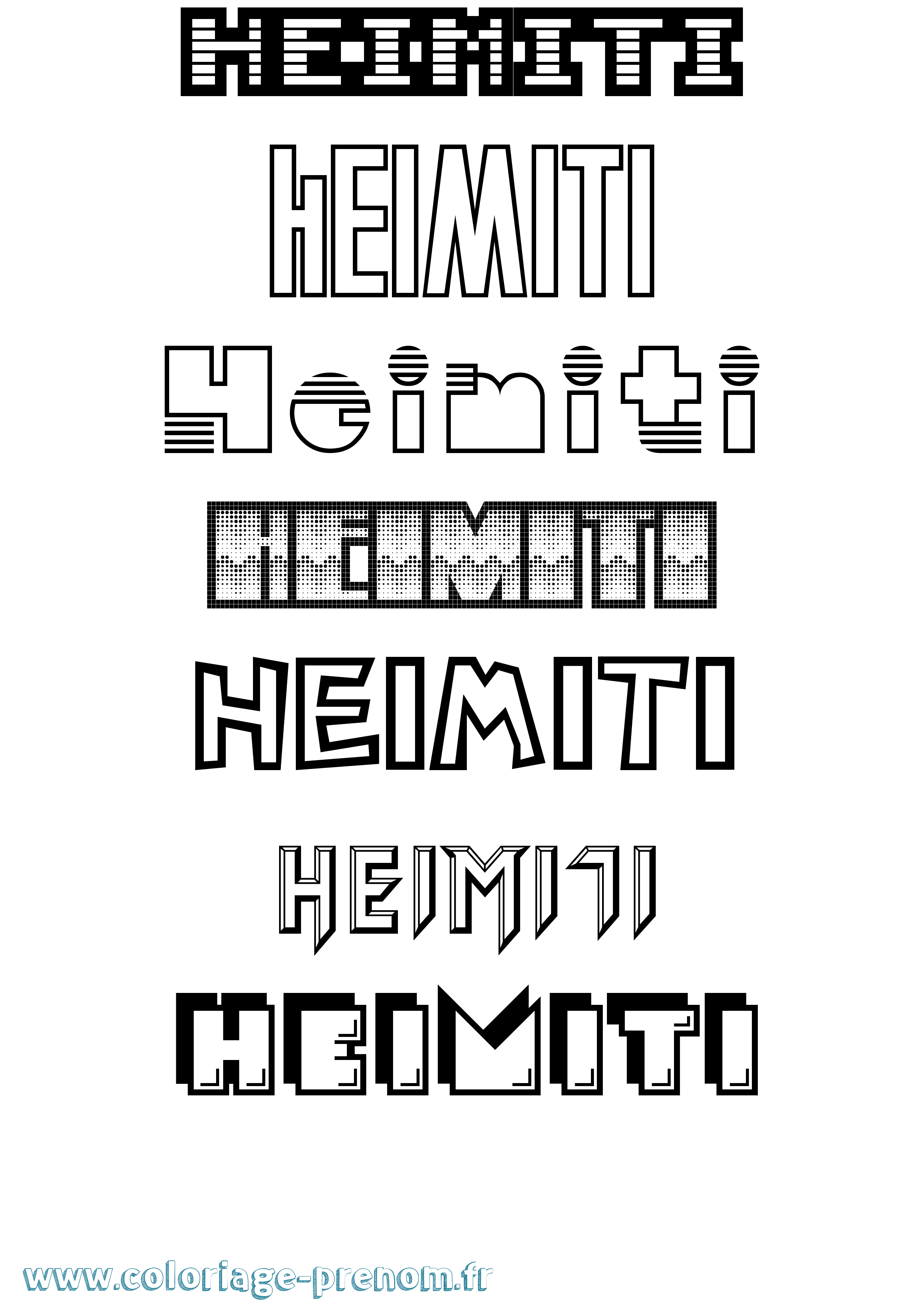 Coloriage Heimiti Jeux Vidéos Coloriage prénom Heimiti Jeux Vidéos