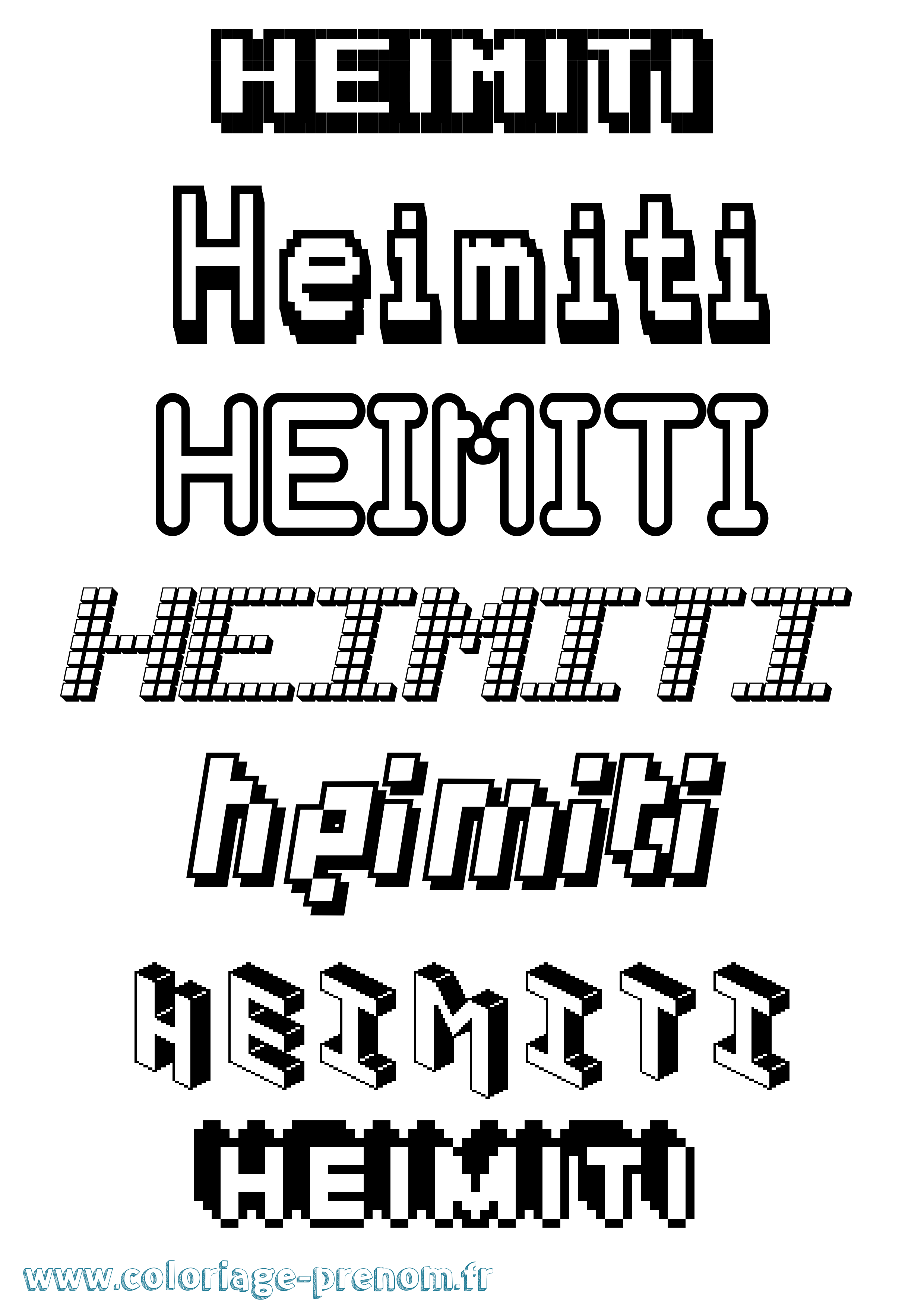 Coloriage Heimiti Pixel Coloriage prénom Heimiti Pixel