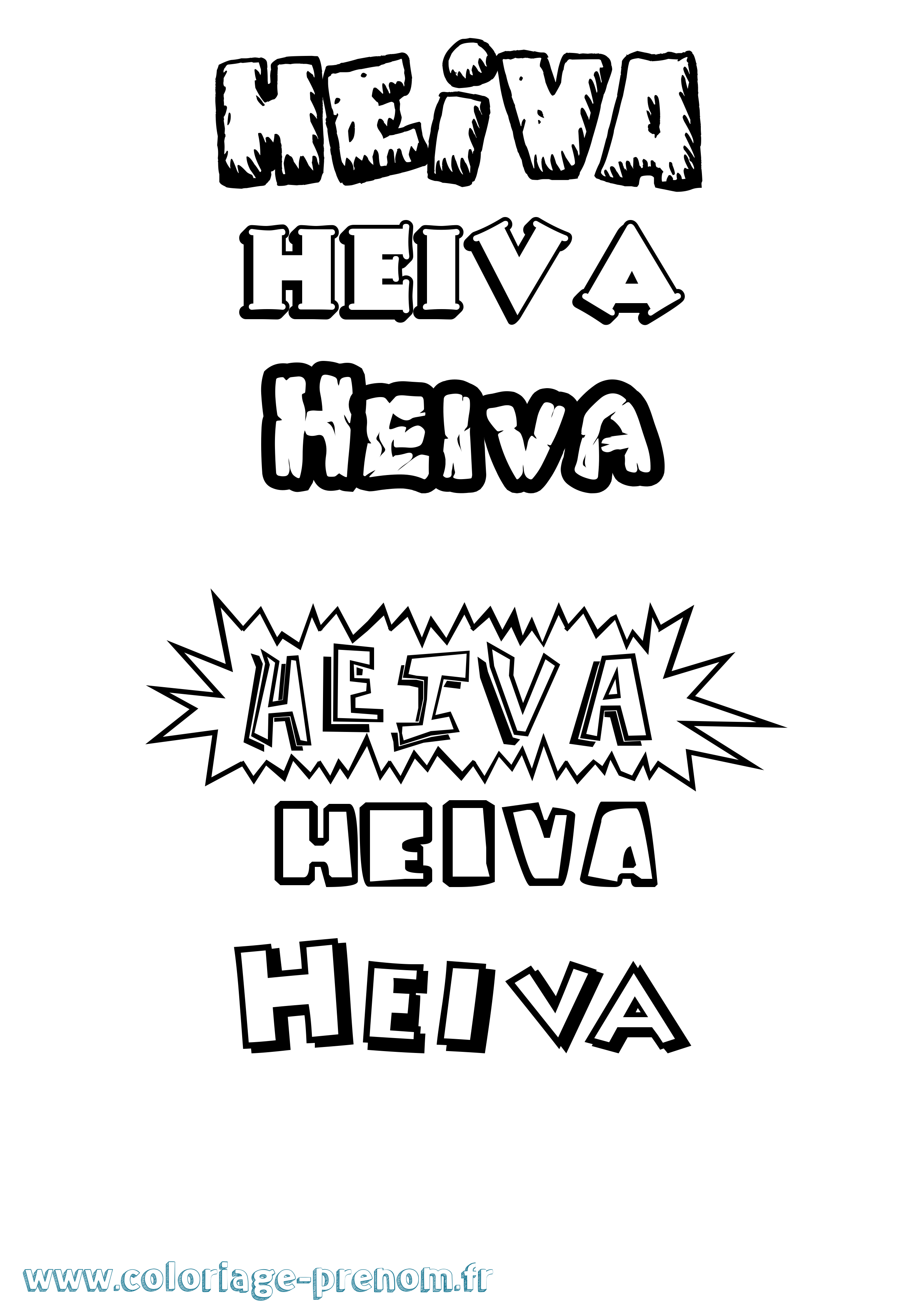 Coloriage Heiva Dessin Animé Coloriage prénom Heiva Dessin Animé