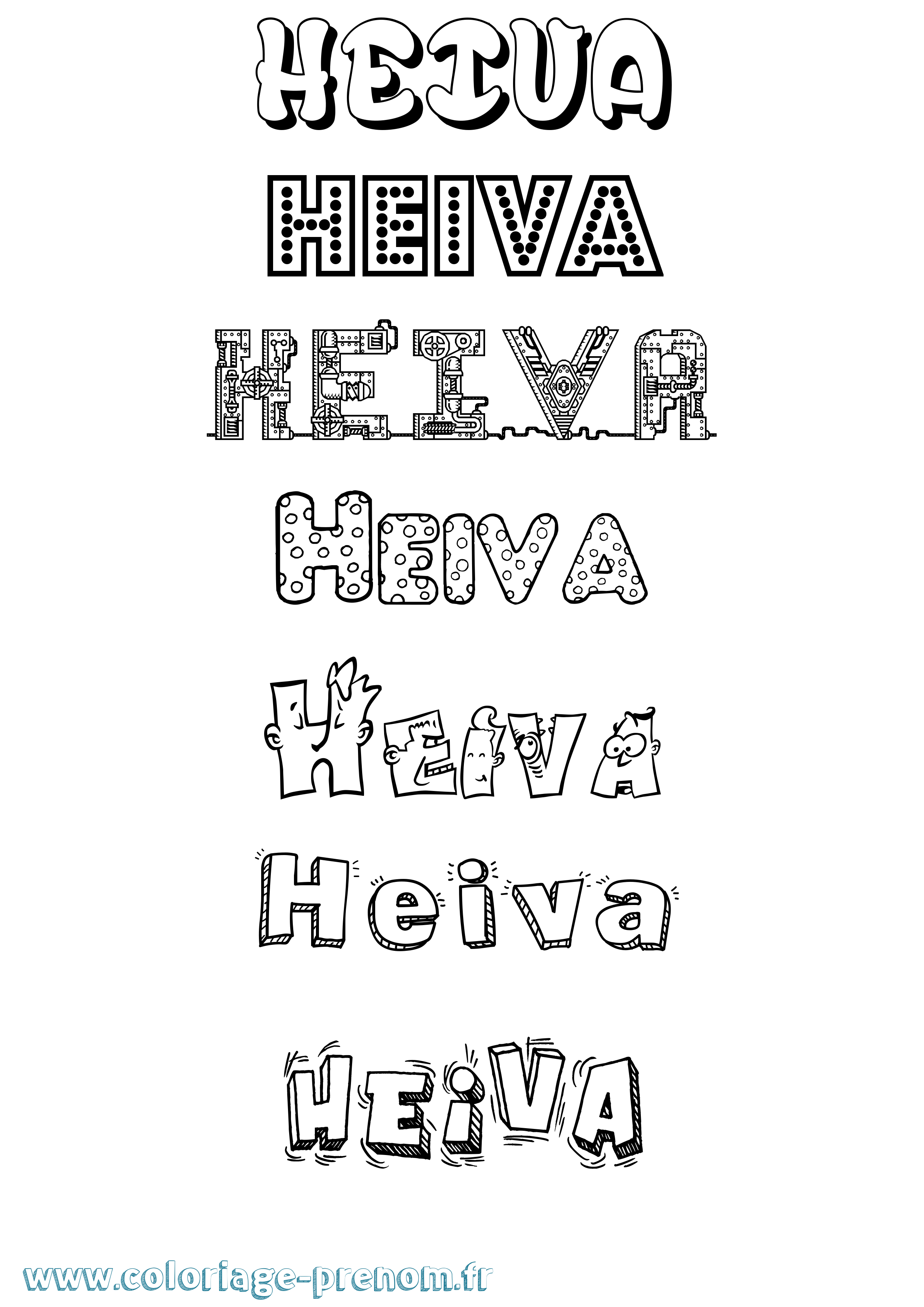 Coloriage Heiva Fun Coloriage prénom Heiva Fun
