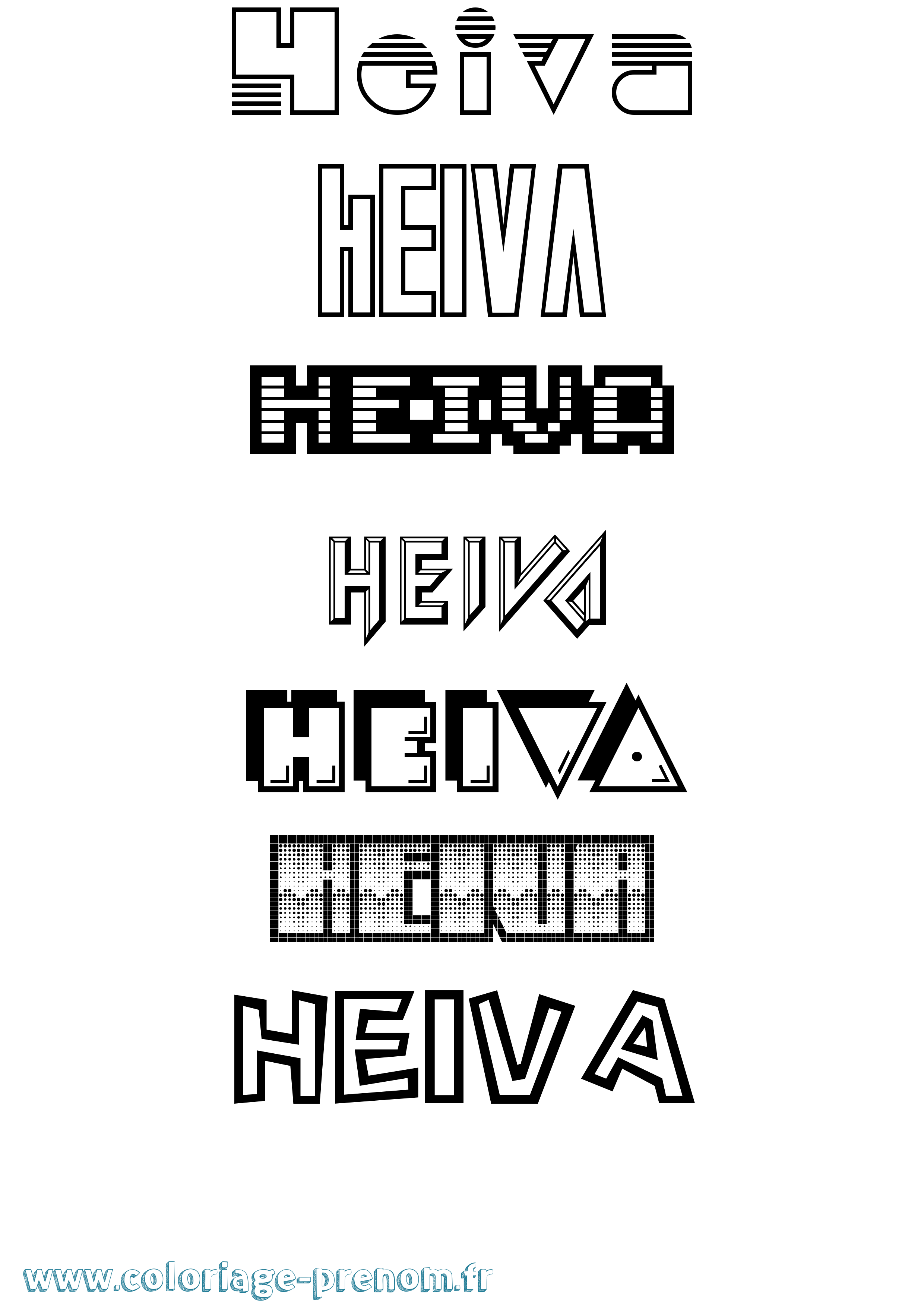 Coloriage Heiva Jeux Vidéos Coloriage prénom Heiva Jeux Vidéos