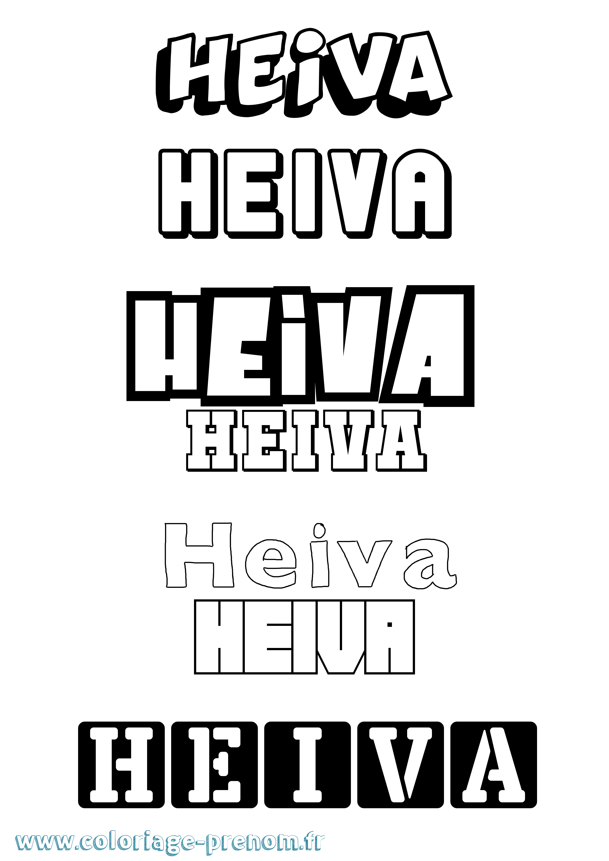 Coloriage Heiva Simple Coloriage prénom Heiva Simple