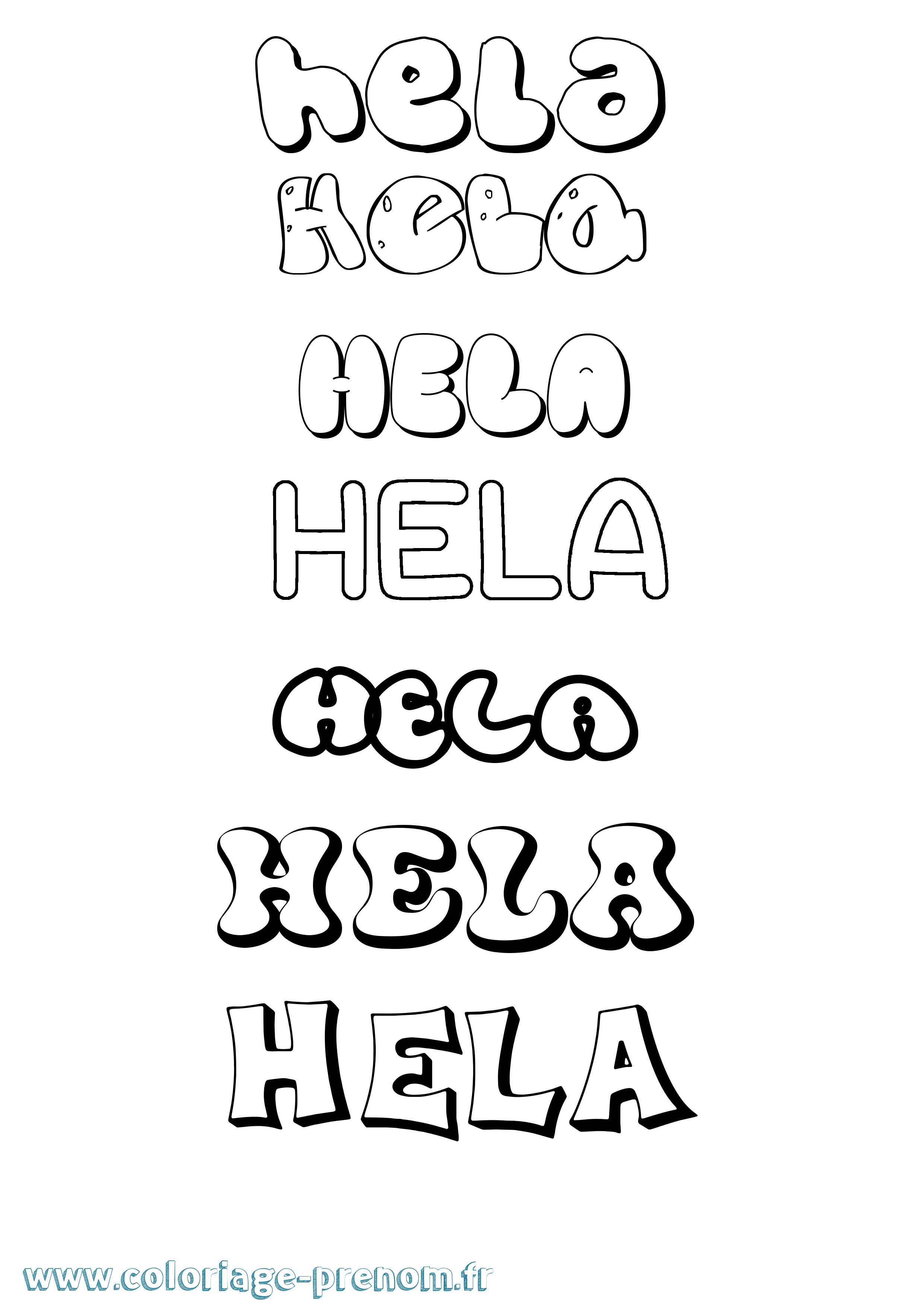 Coloriage Hela Bubble Coloriage prénom Hela Bubble