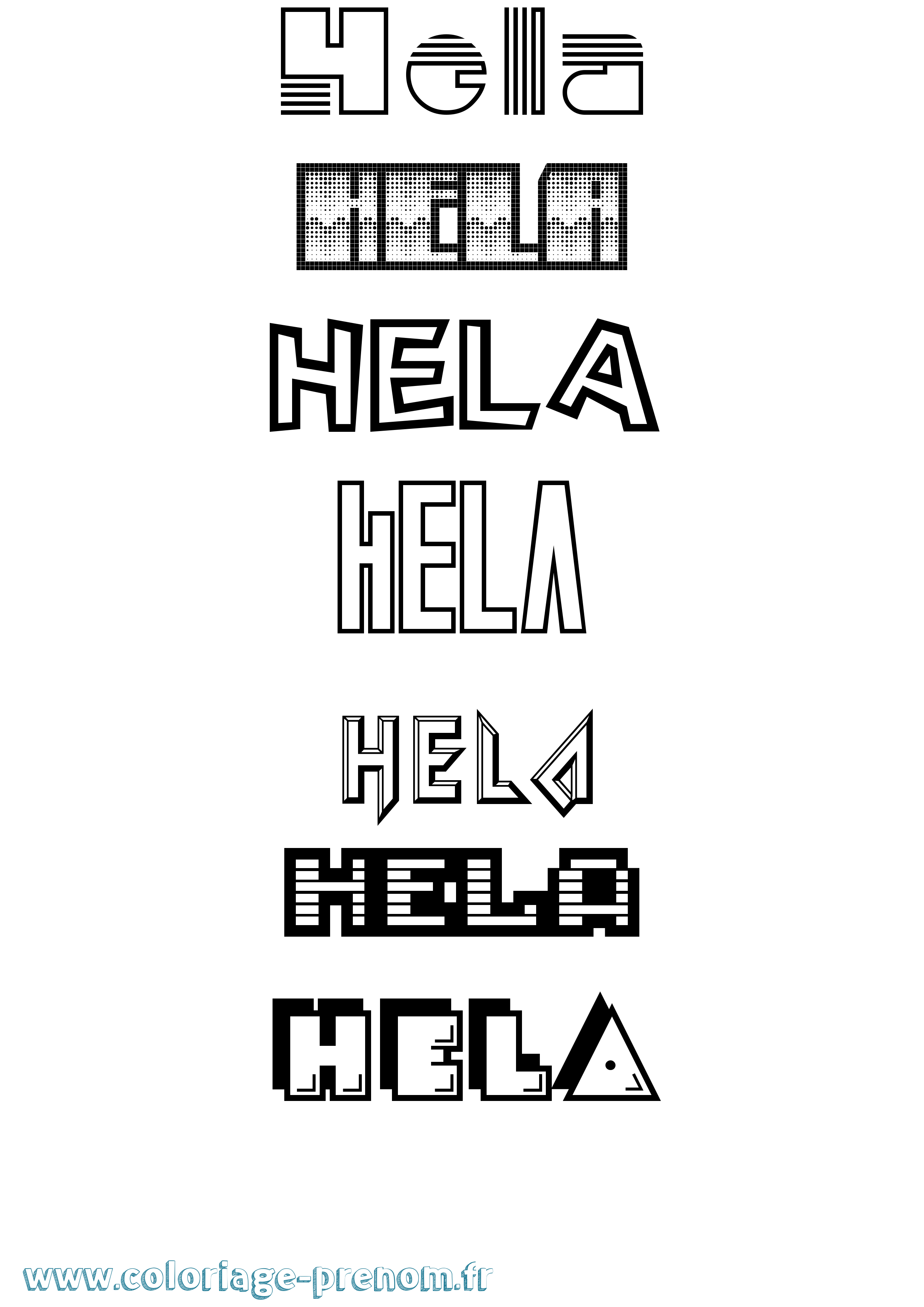Coloriage Hela Jeux Vidéos Coloriage prénom Hela Jeux Vidéos