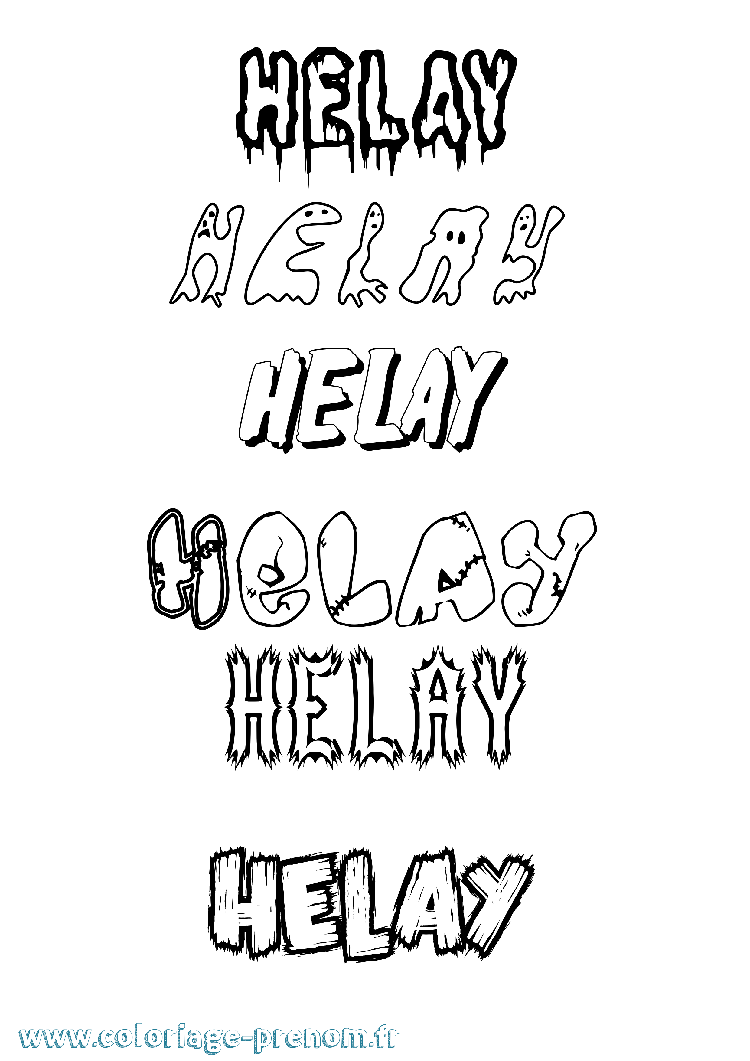 Coloriage Helay Frisson Coloriage prénom Helay Frisson