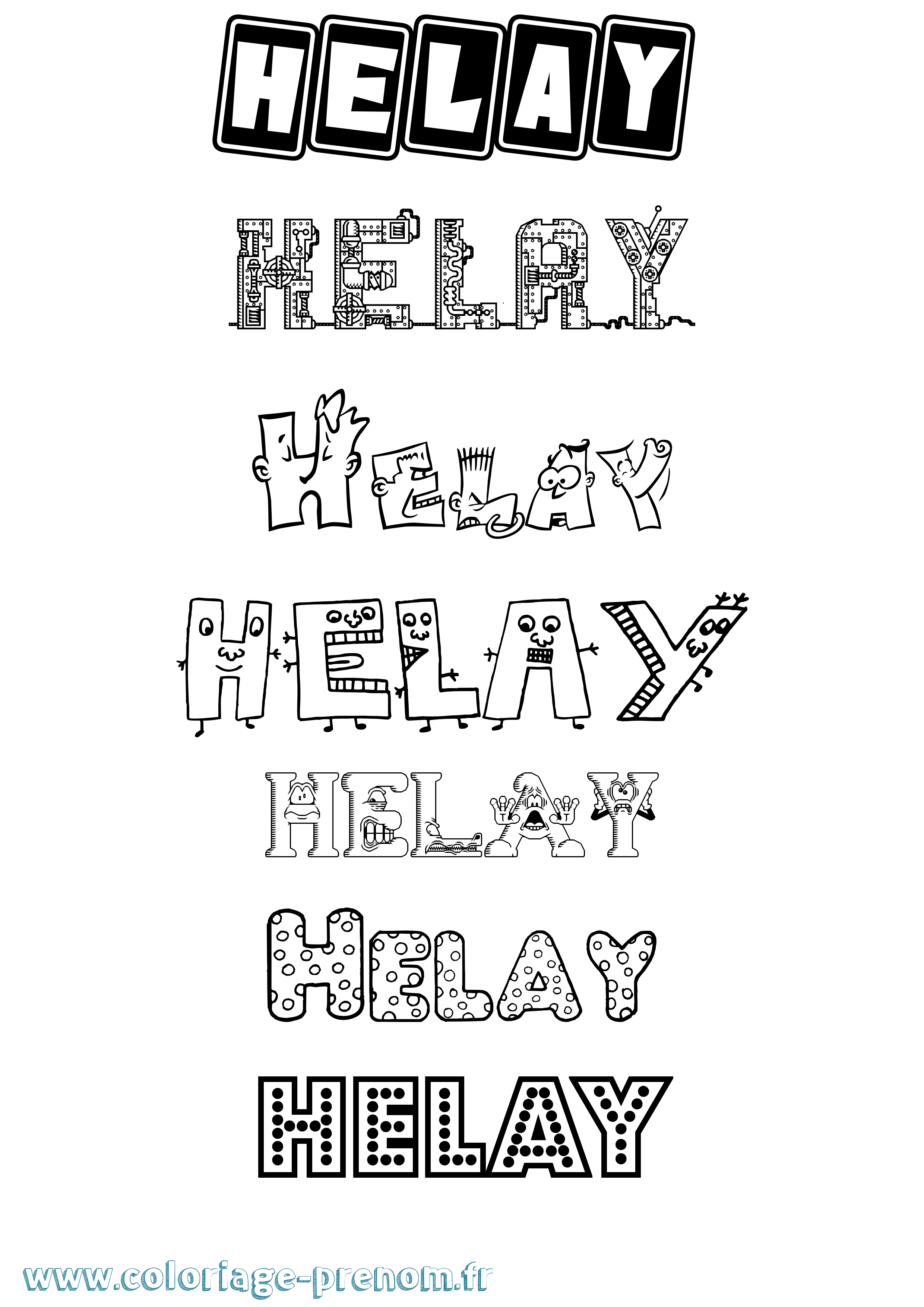 Coloriage Helay Fun Coloriage prénom Helay Fun