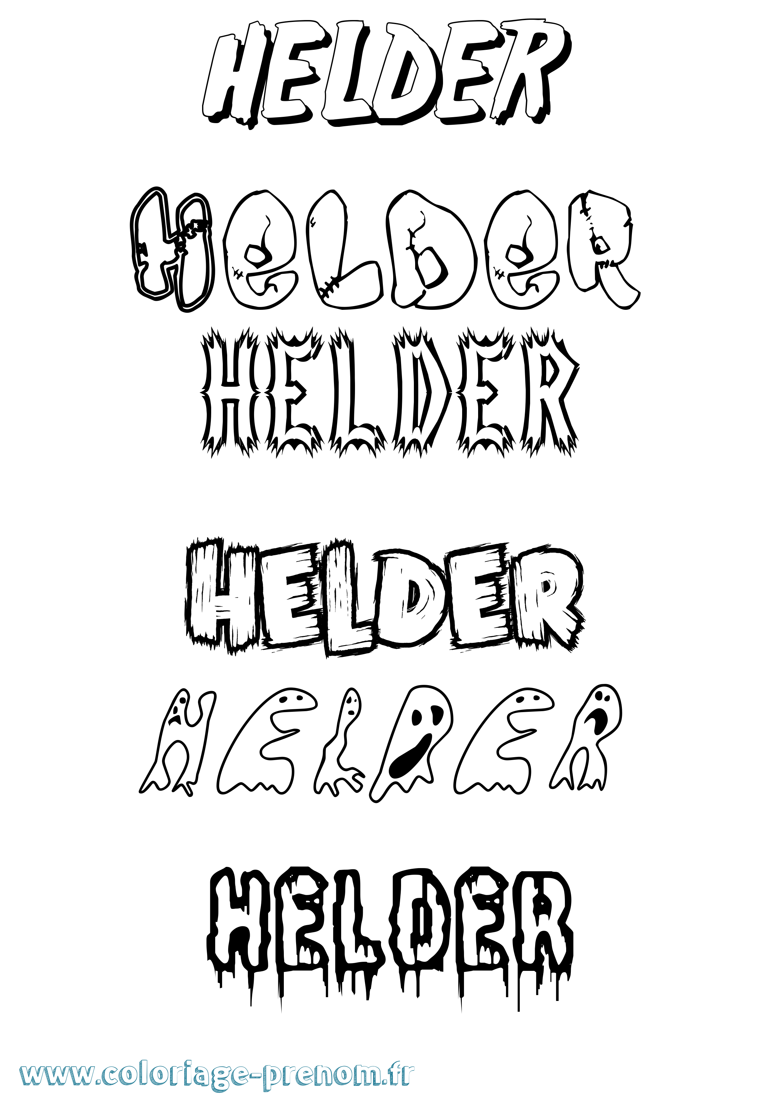 Coloriage Helder Frisson Coloriage prénom Helder Frisson