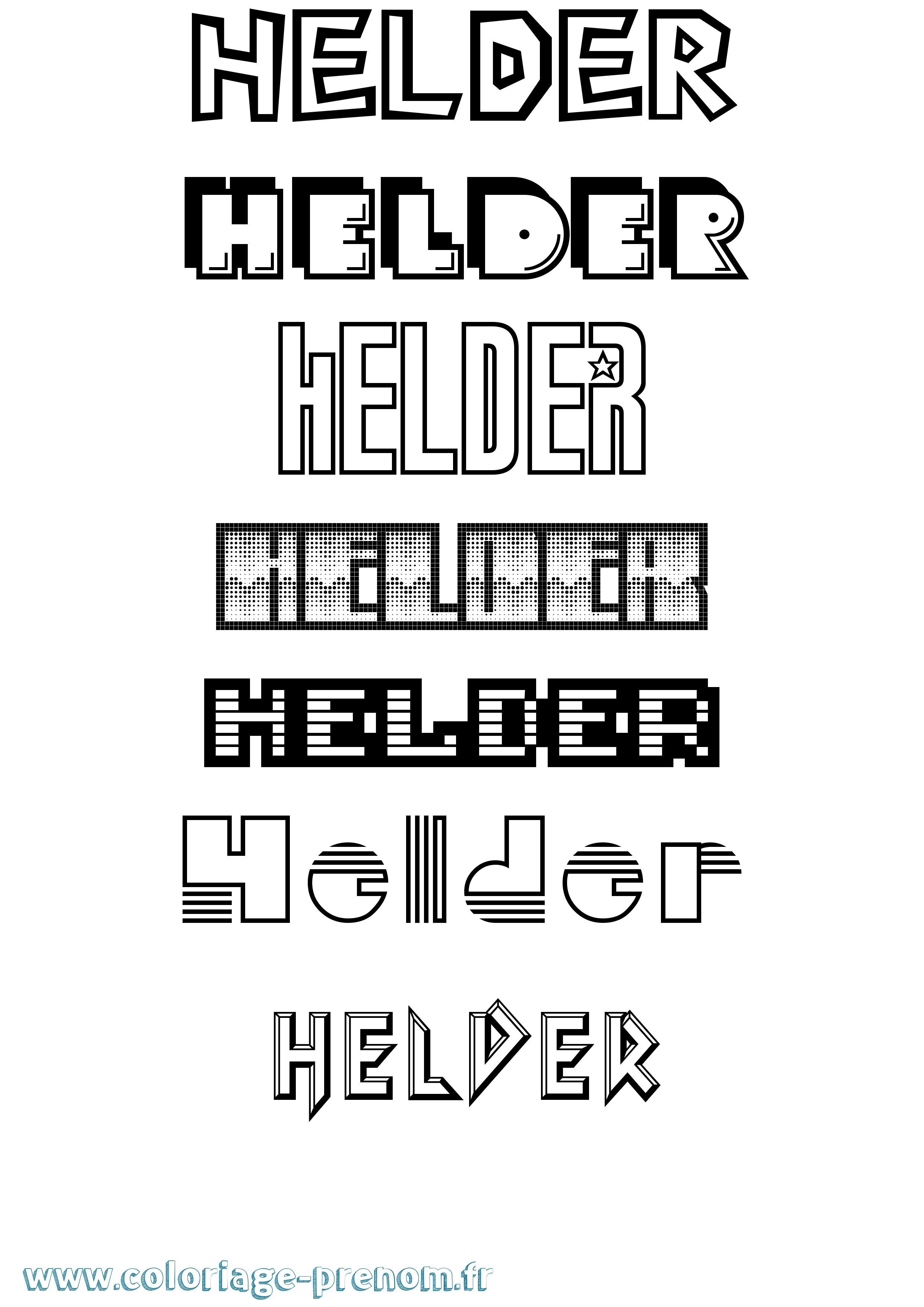 Coloriage Helder Jeux Vidéos Coloriage prénom Helder Jeux Vidéos