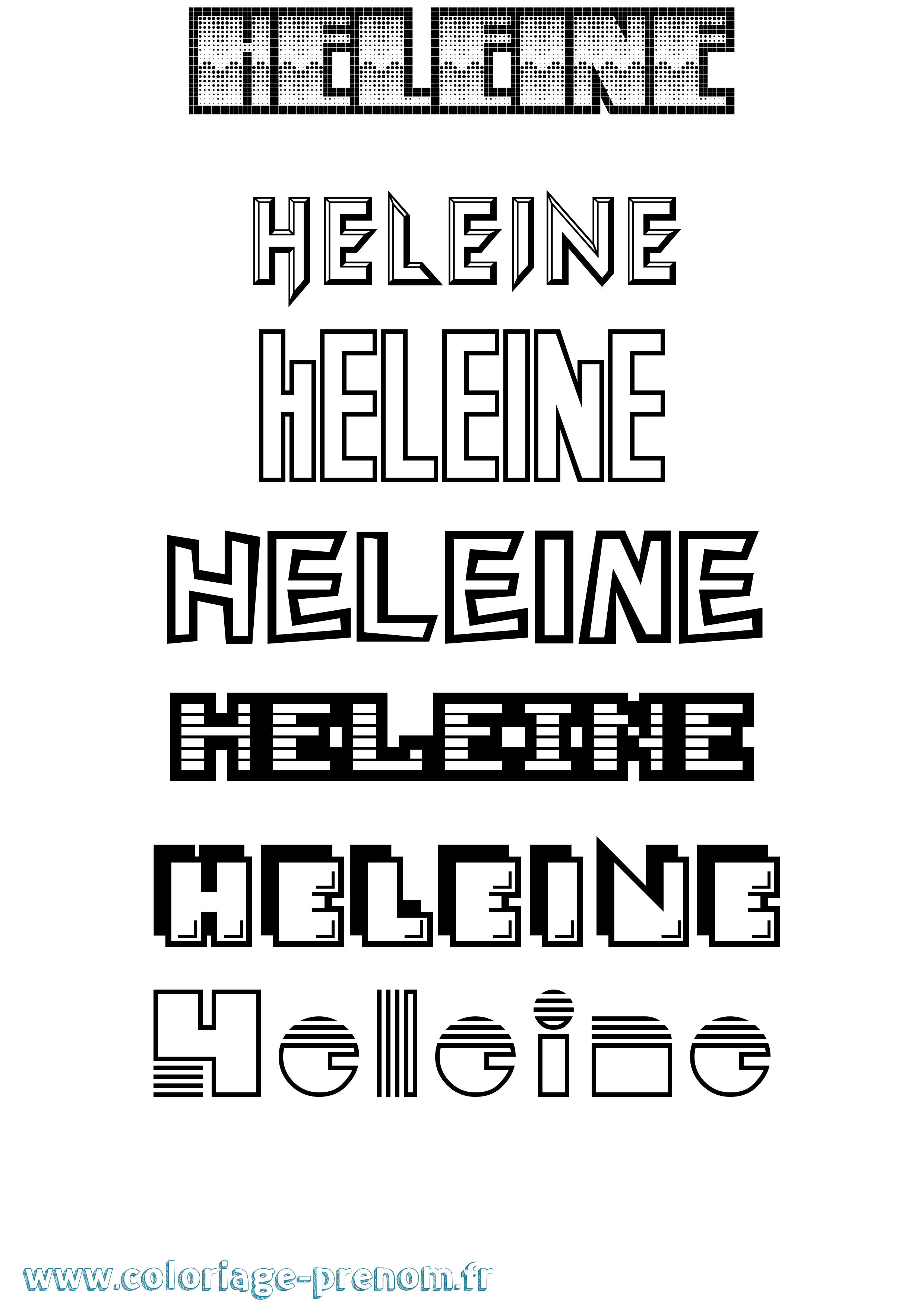 Coloriage Heleine Jeux Vidéos Coloriage prénom Heleine Jeux Vidéos