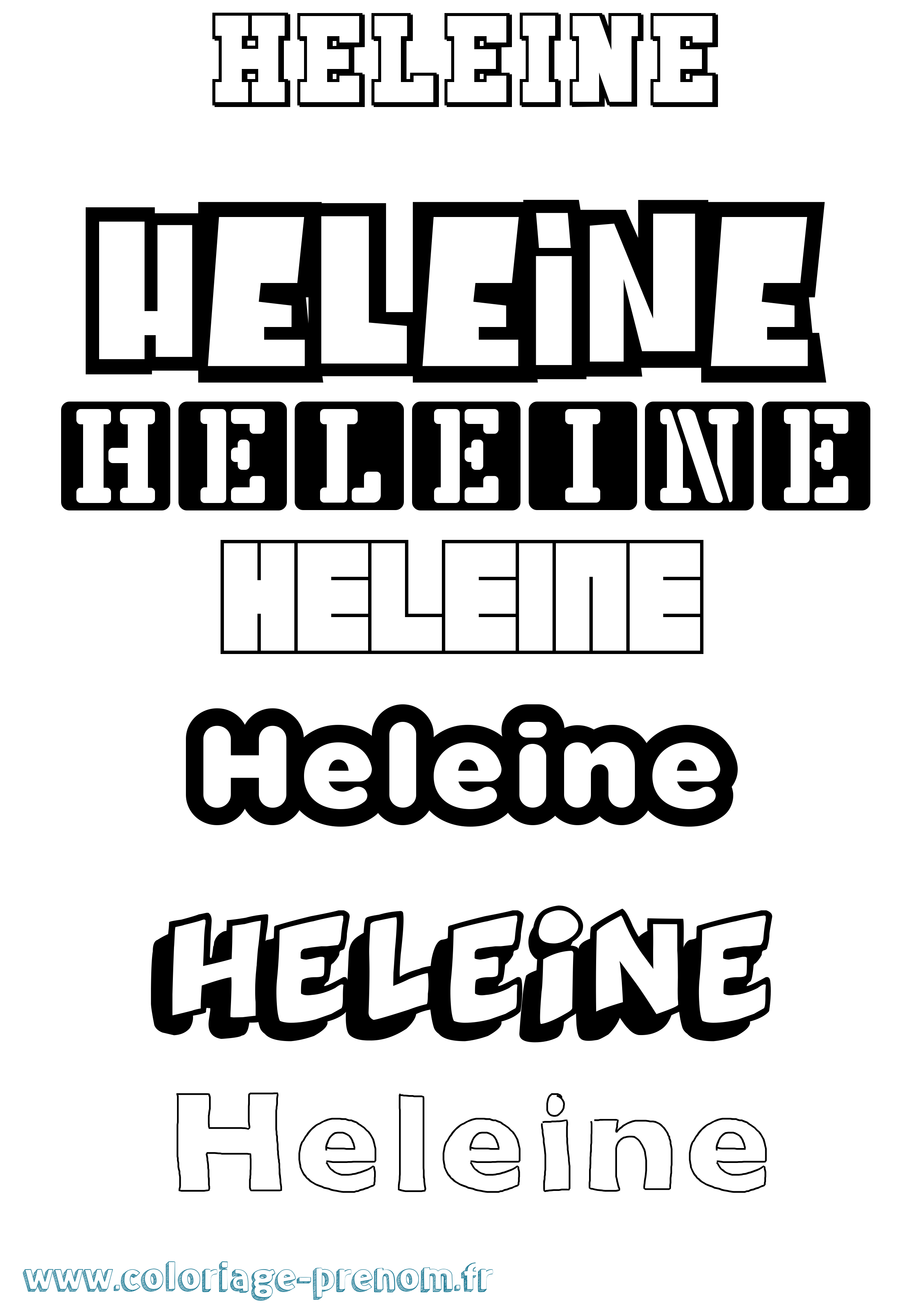 Coloriage Heleine Simple Coloriage prénom Heleine Simple