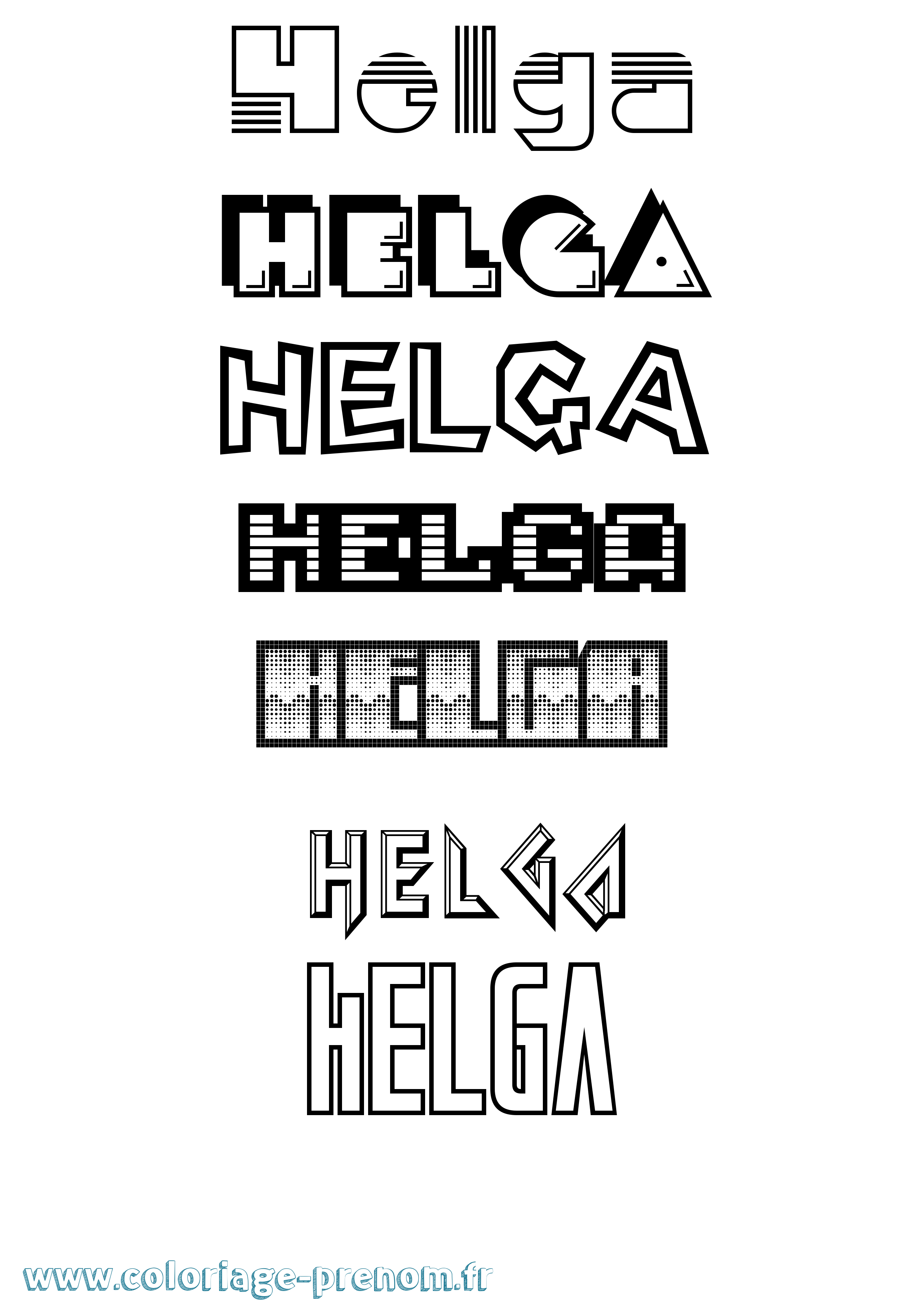 Coloriage Helga Jeux Vidéos Coloriage prénom Helga Jeux Vidéos