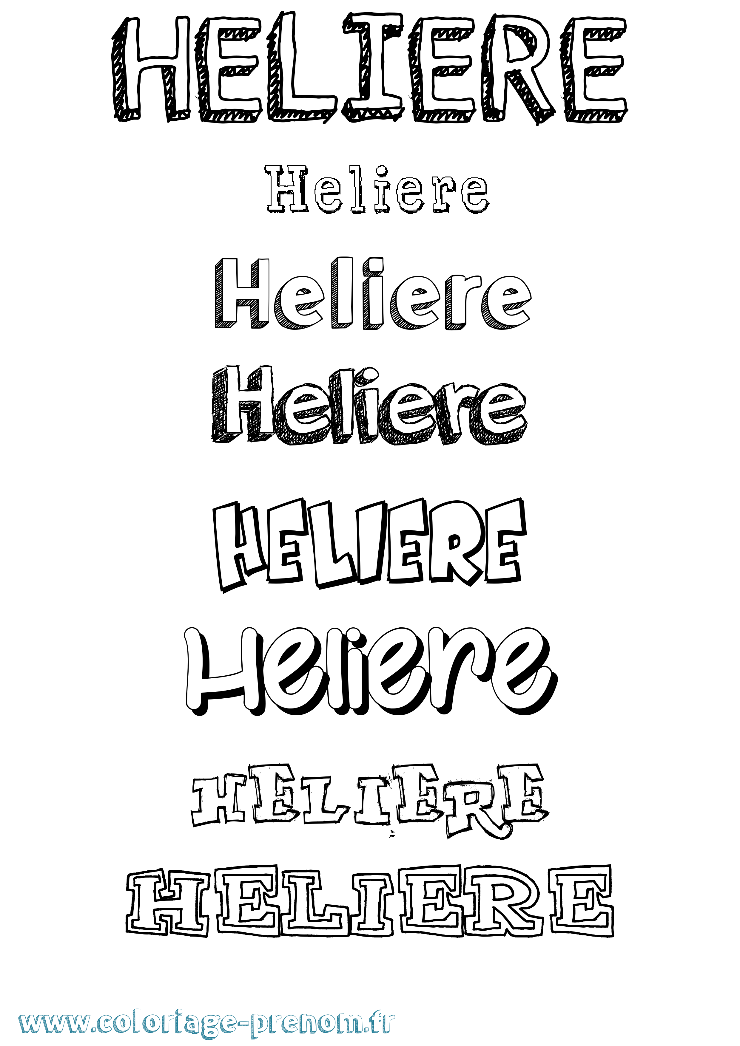Coloriage Heliere Dessiné Coloriage prénom Heliere Dessiné