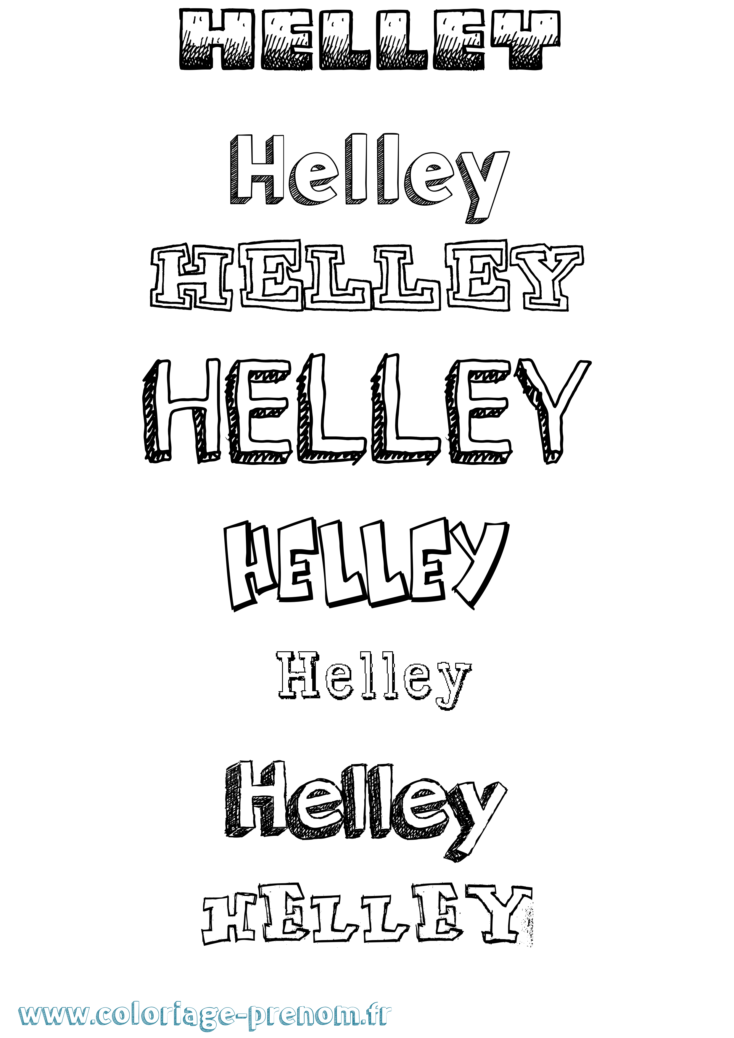 Coloriage Helley Dessiné Coloriage prénom Helley Dessiné