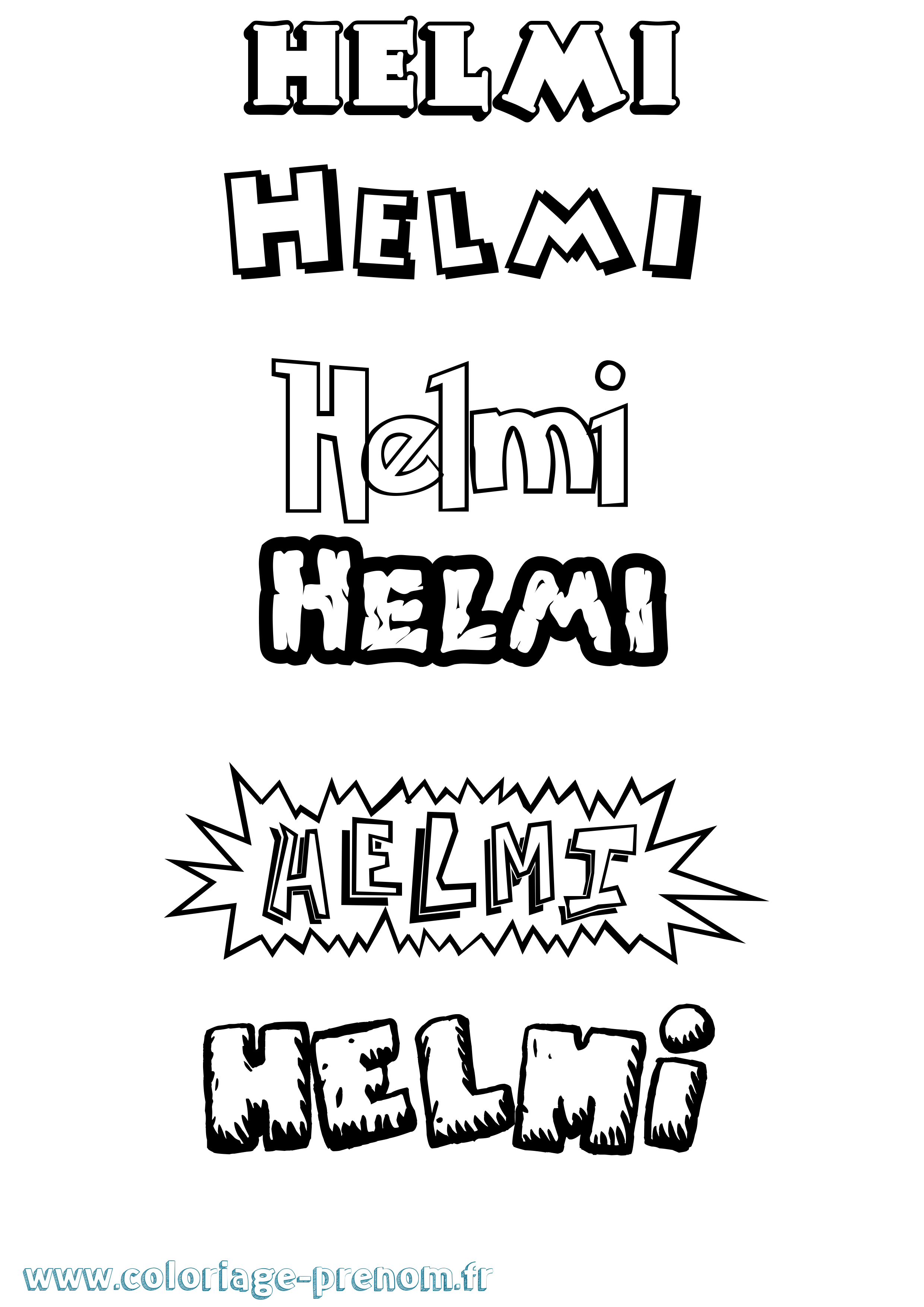 Coloriage Helmi Dessin Animé Coloriage prénom Helmi Dessin Animé