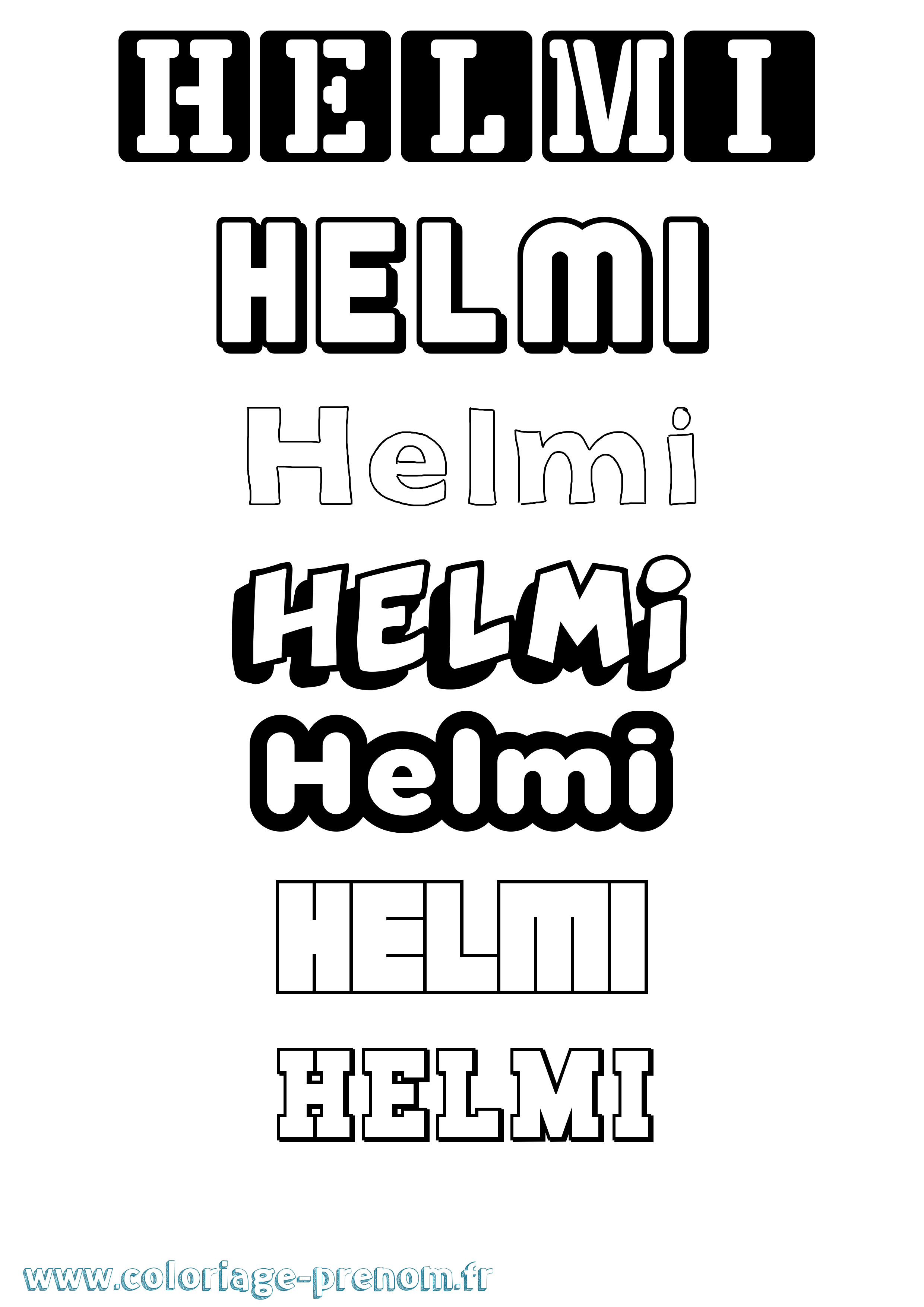 Coloriage Helmi Simple Coloriage prénom Helmi Simple