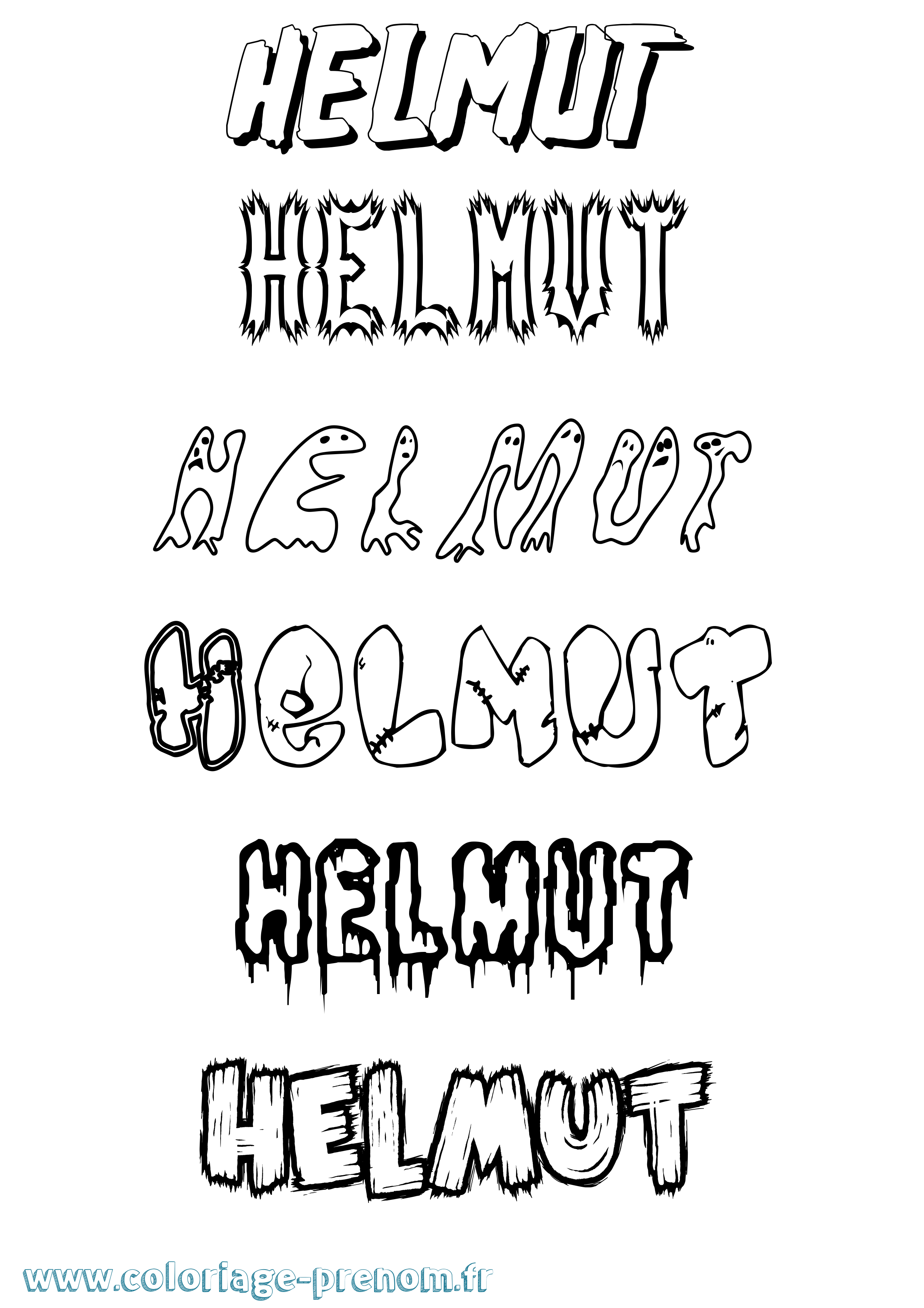 Coloriage Helmut Frisson Coloriage prénom Helmut Frisson