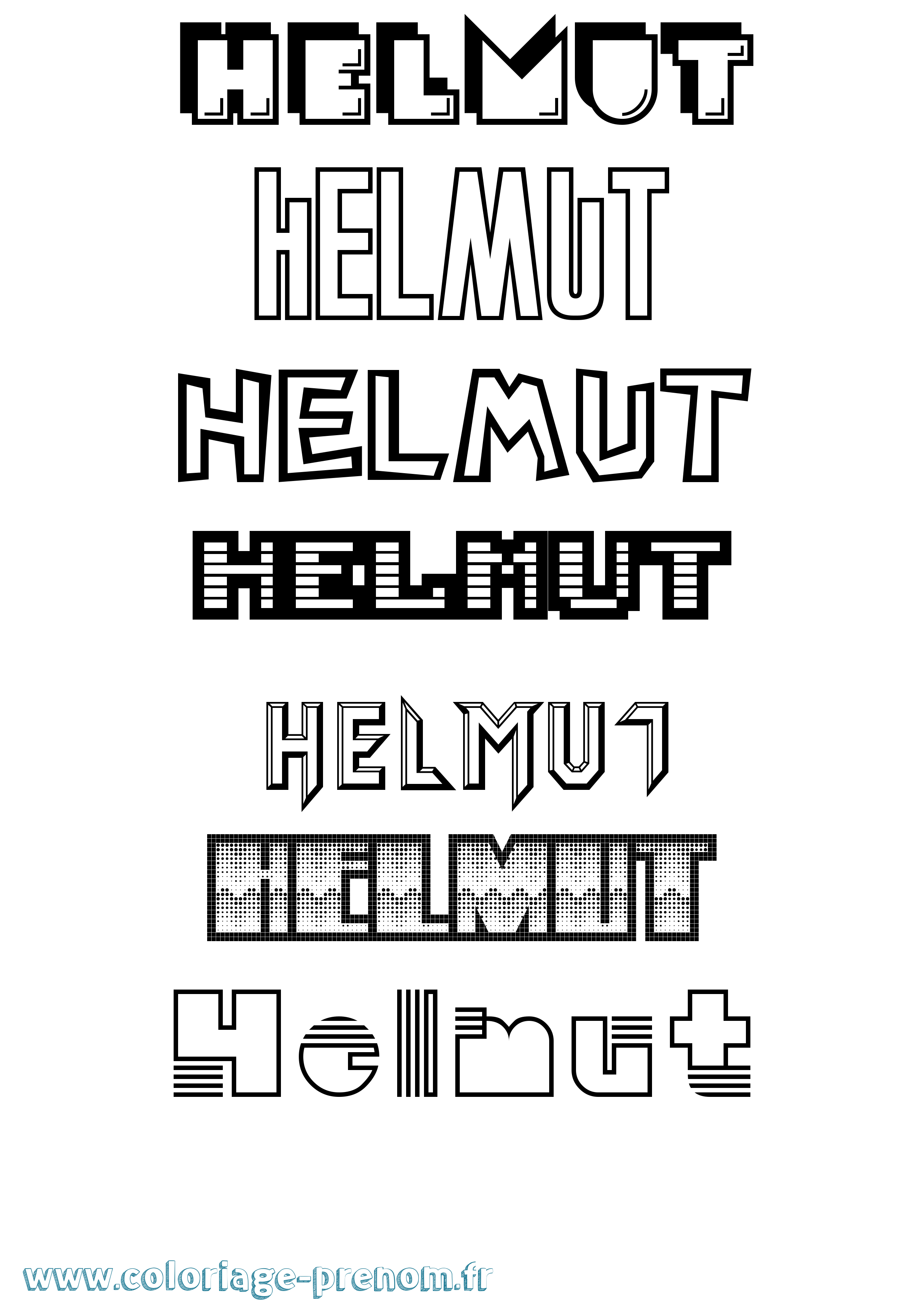 Coloriage Helmut Jeux Vidéos Coloriage prénom Helmut Jeux Vidéos