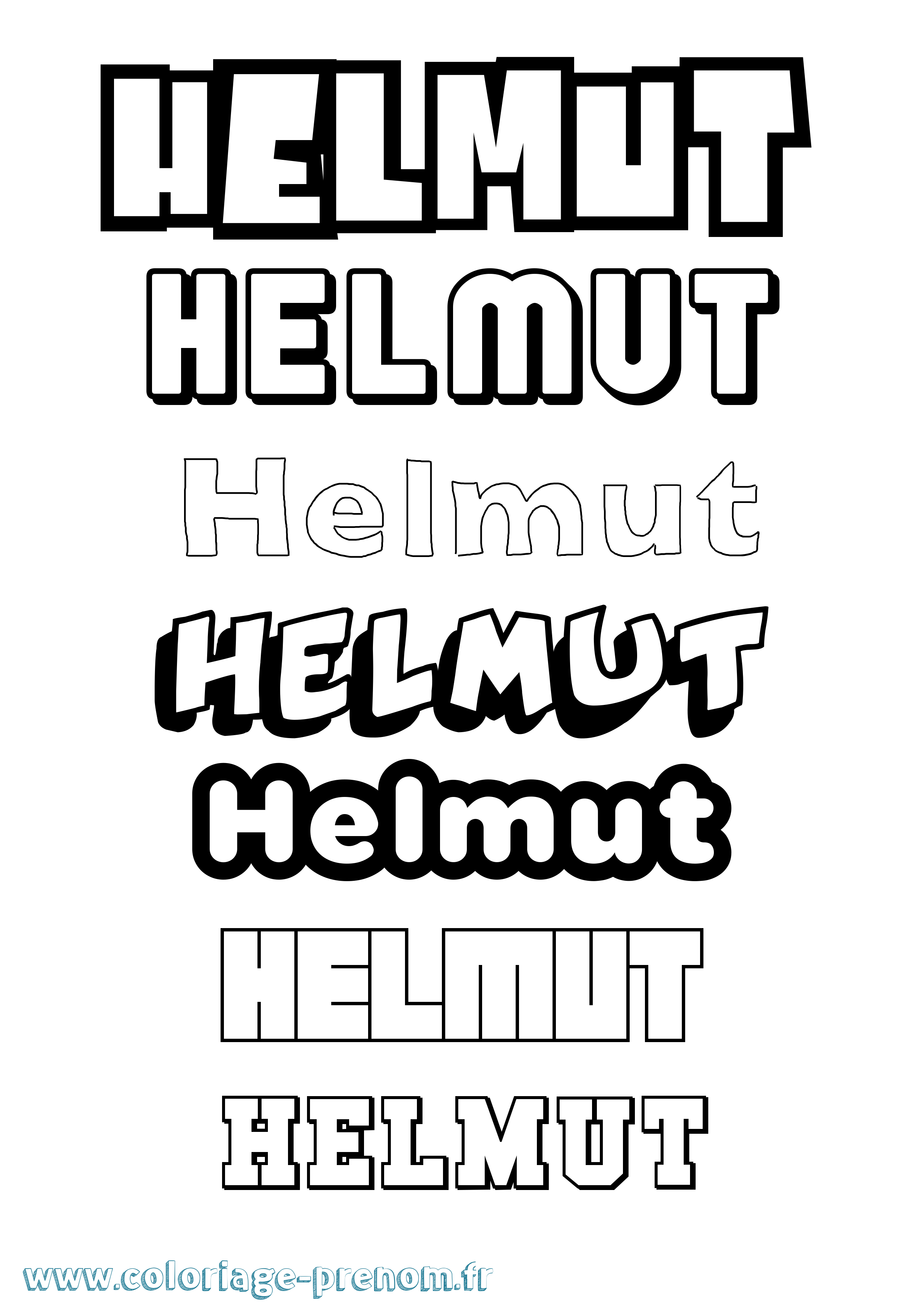 Coloriage Helmut Simple Coloriage prénom Helmut Simple