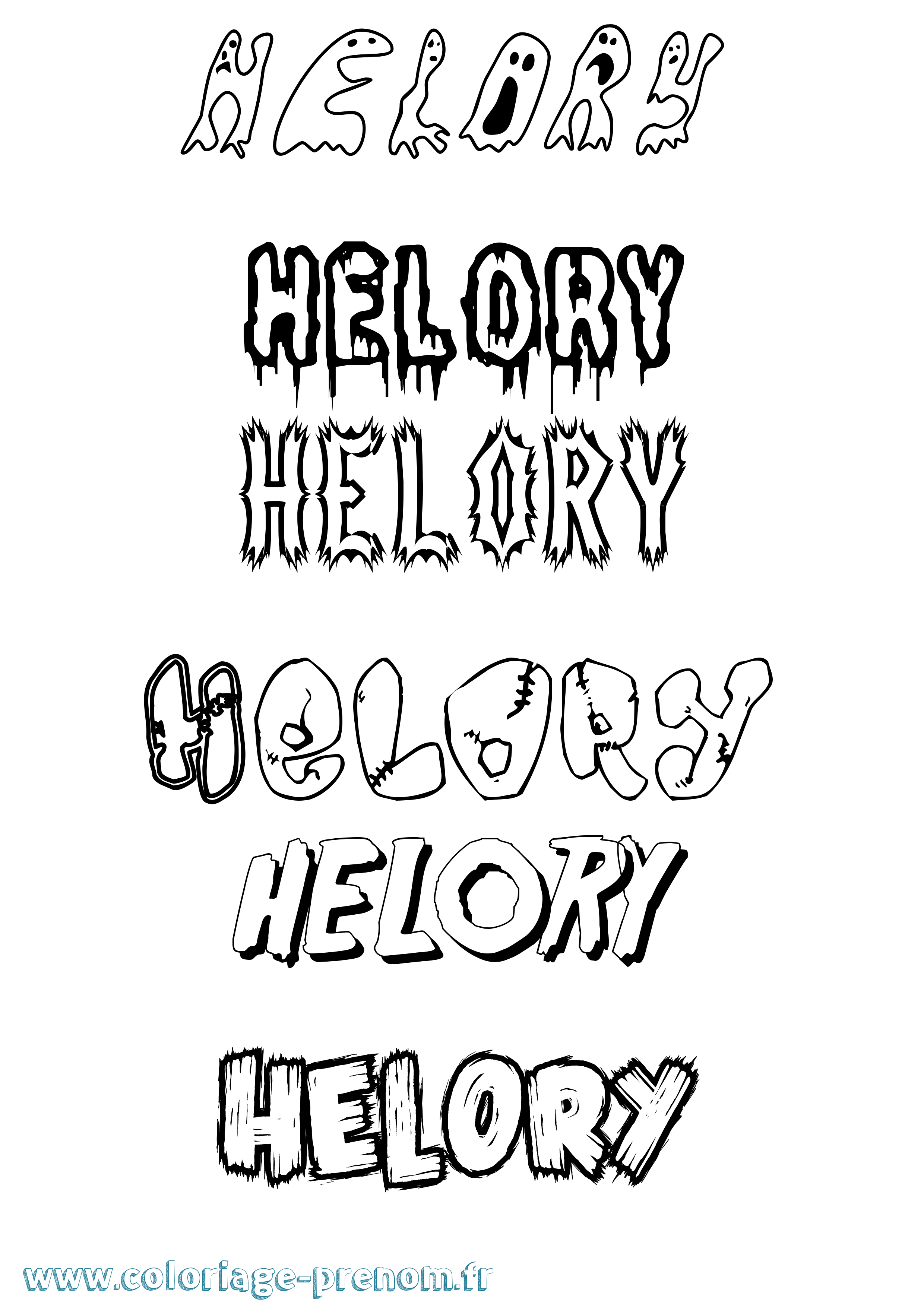 Coloriage Helory Frisson Coloriage prénom Helory Frisson