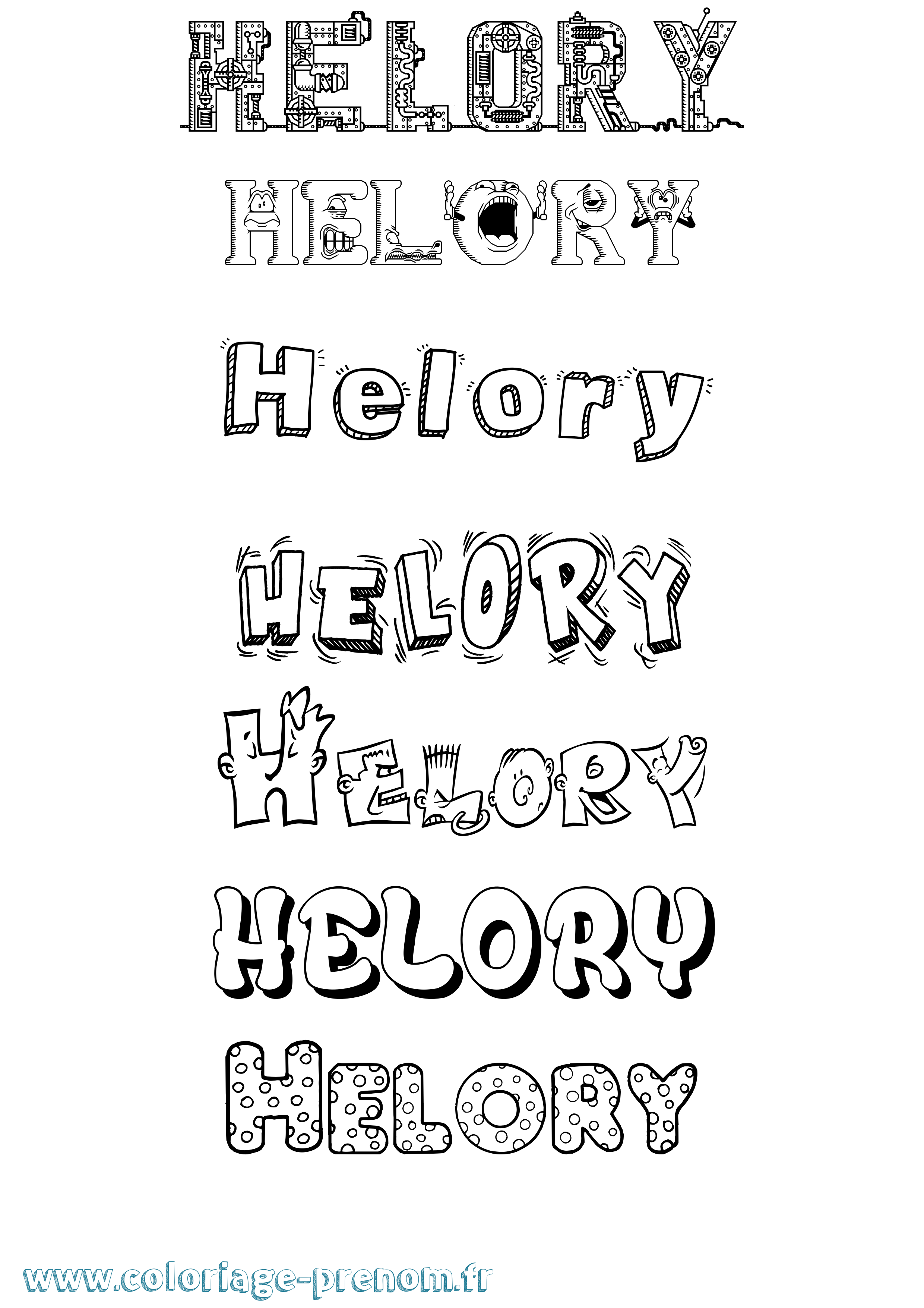 Coloriage Helory Fun Coloriage prénom Helory Fun