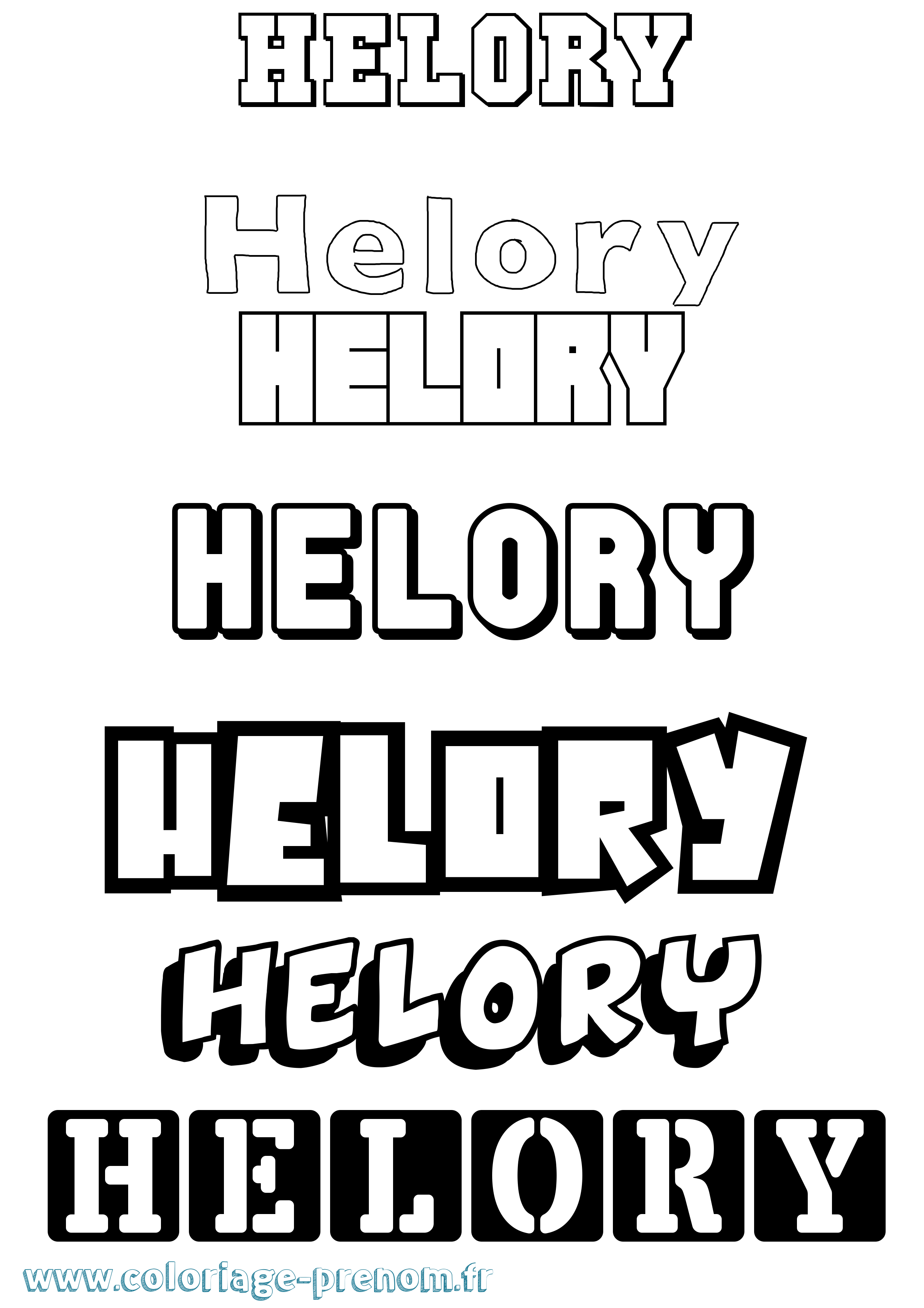 Coloriage Helory Simple Coloriage prénom Helory Simple